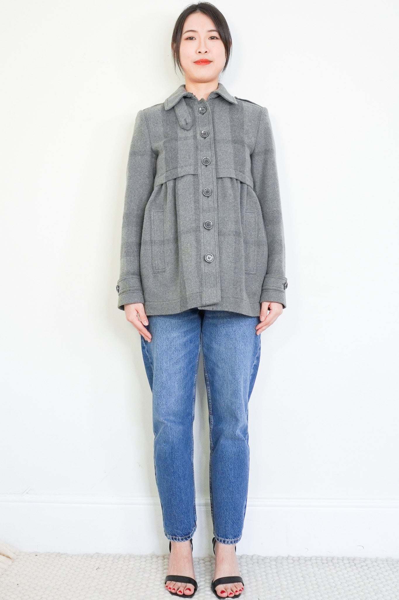 Burberry-Brit-Grey-Wool-Coat-front-picture-chelsea-london