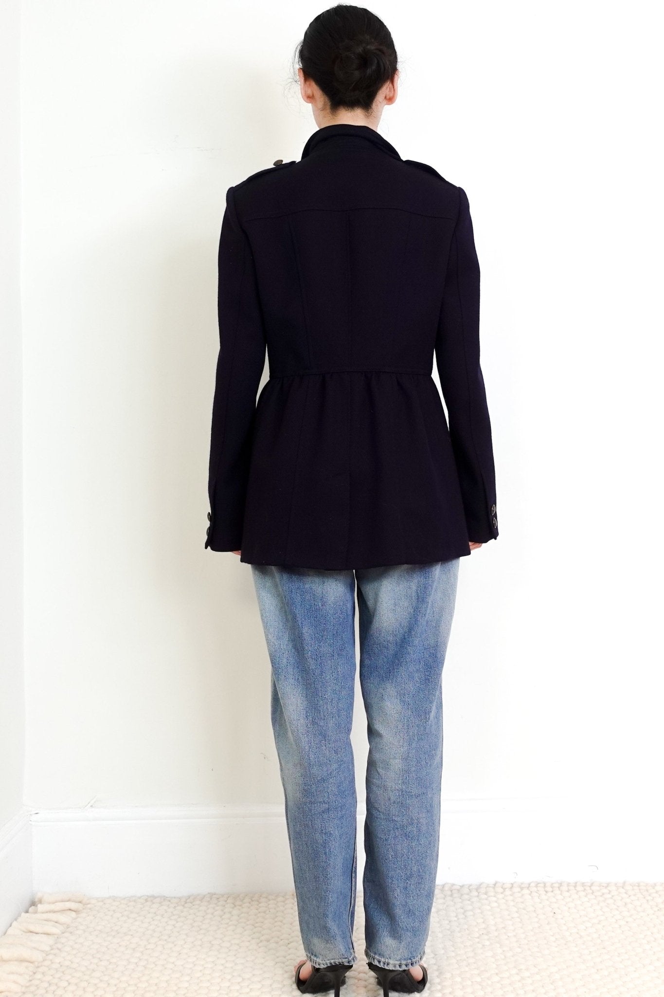 Burberry Brit Navy Banaptes Wool Coat RRP £595 | Authentic Preloved - Reloved Again