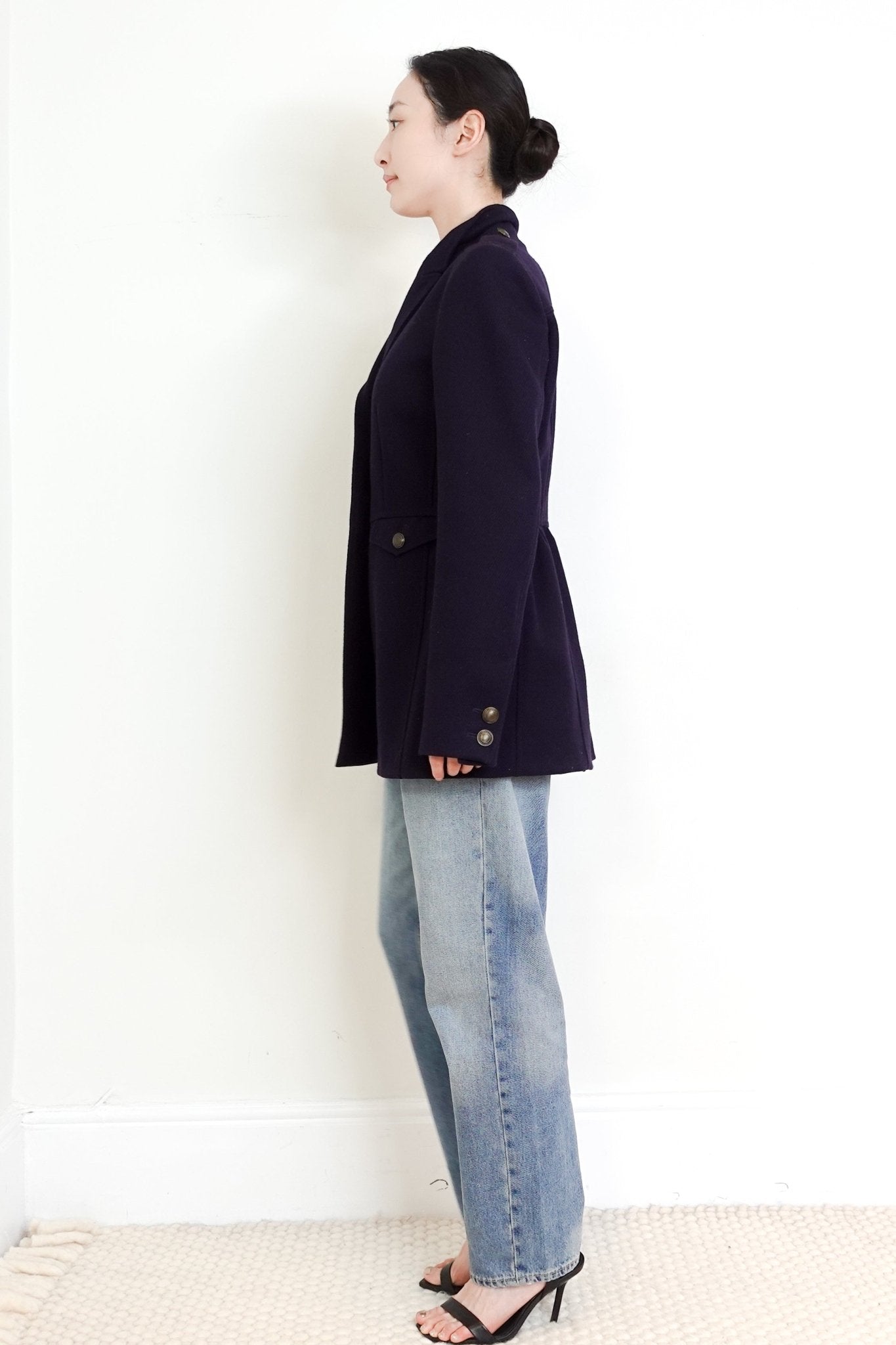 Burberry Brit Navy Banaptes Wool Coat RRP £595 | Authentic Preloved - Reloved Again