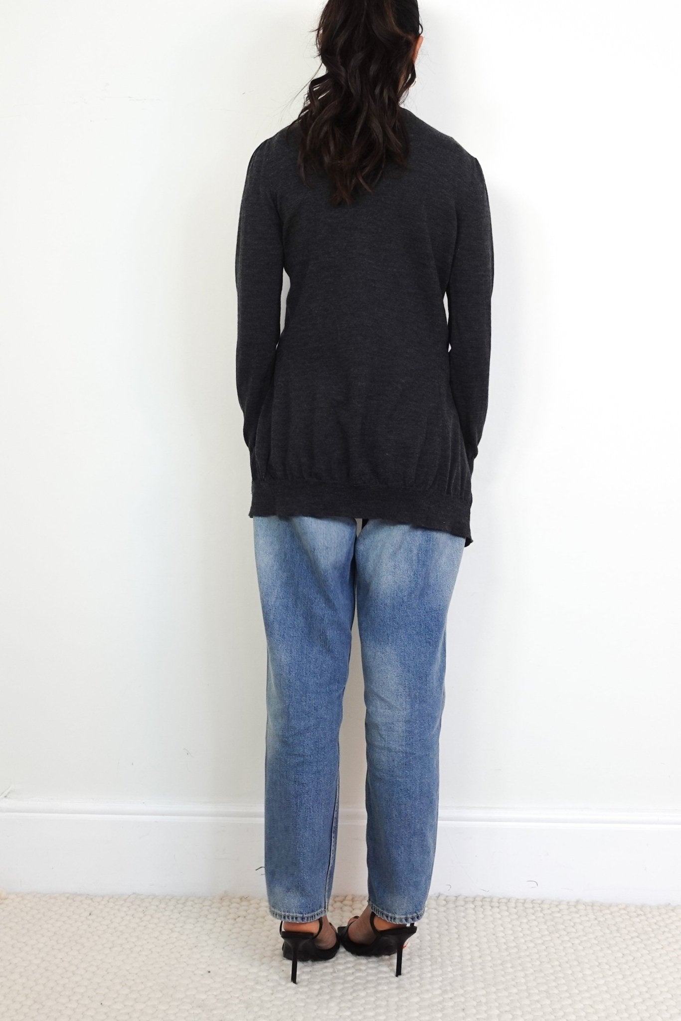 Burberry London Grey Single Faced Wool Cardigan RRP £890 | Authentic Preloved - Reloved Again