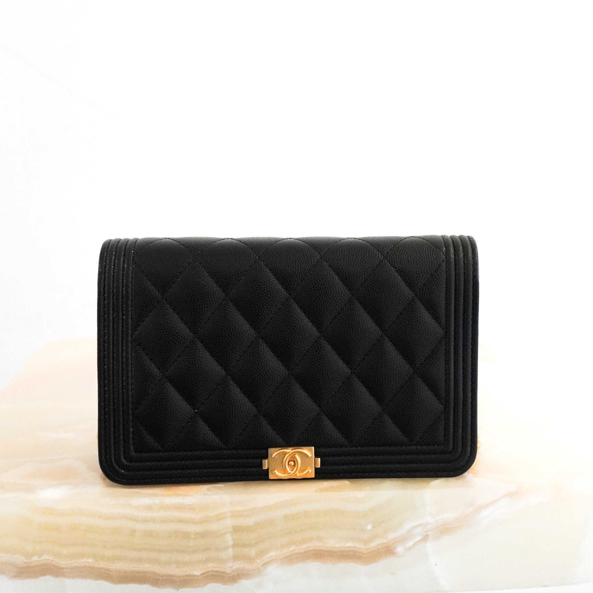 CURRENT SEASON Chanel BOY Wallet On Chain RRP £2,860 | Authentic Preloved - Reloved Again