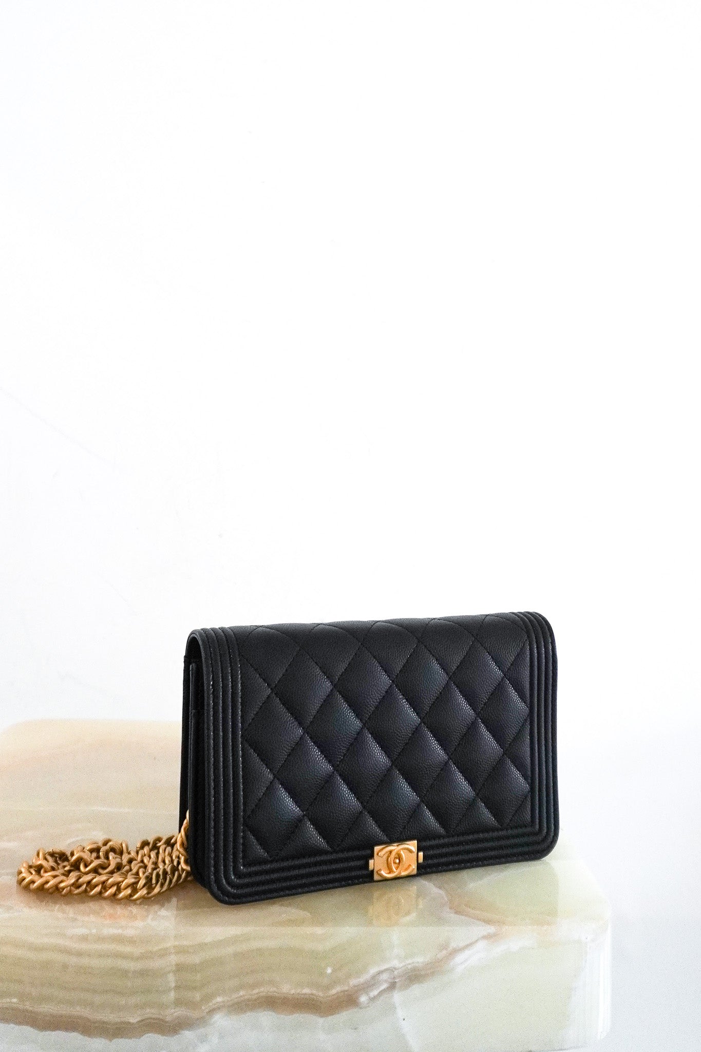 CURRENT SEASON Chanel BOY Wallet On Chain RRP £2,860 | Authentic Preloved - Reloved Again