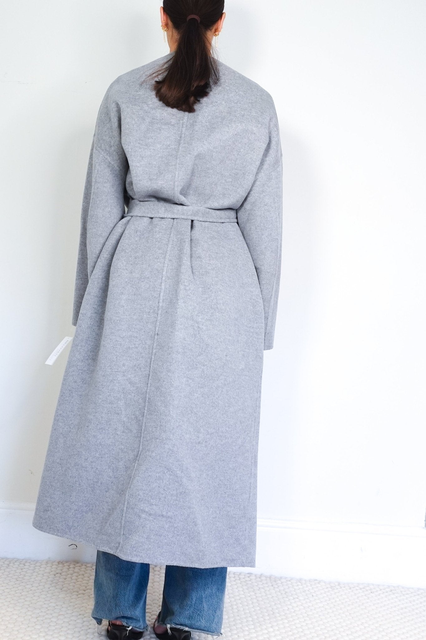 CURRENT SEASON Fabiana Filippi Grey Wool Longline Coat RRP £1295 | Authentic Preloved - Reloved Again