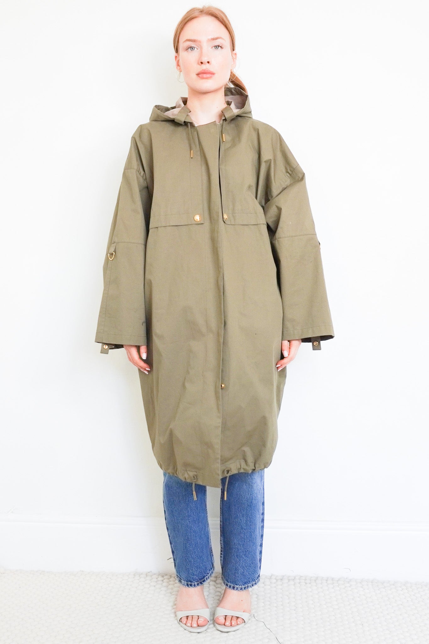 Céline Raincoat in Khaki RRP £2000 | Authentic Preloved - Reloved Again