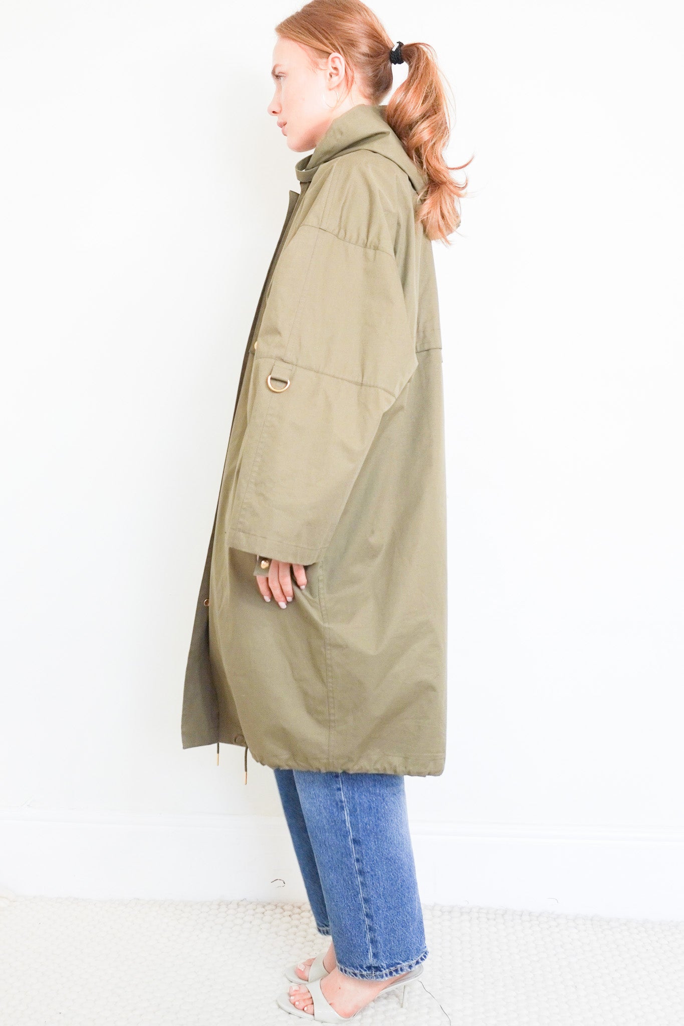 Céline Raincoat in Khaki RRP £2000 | Authentic Preloved - Reloved Again
