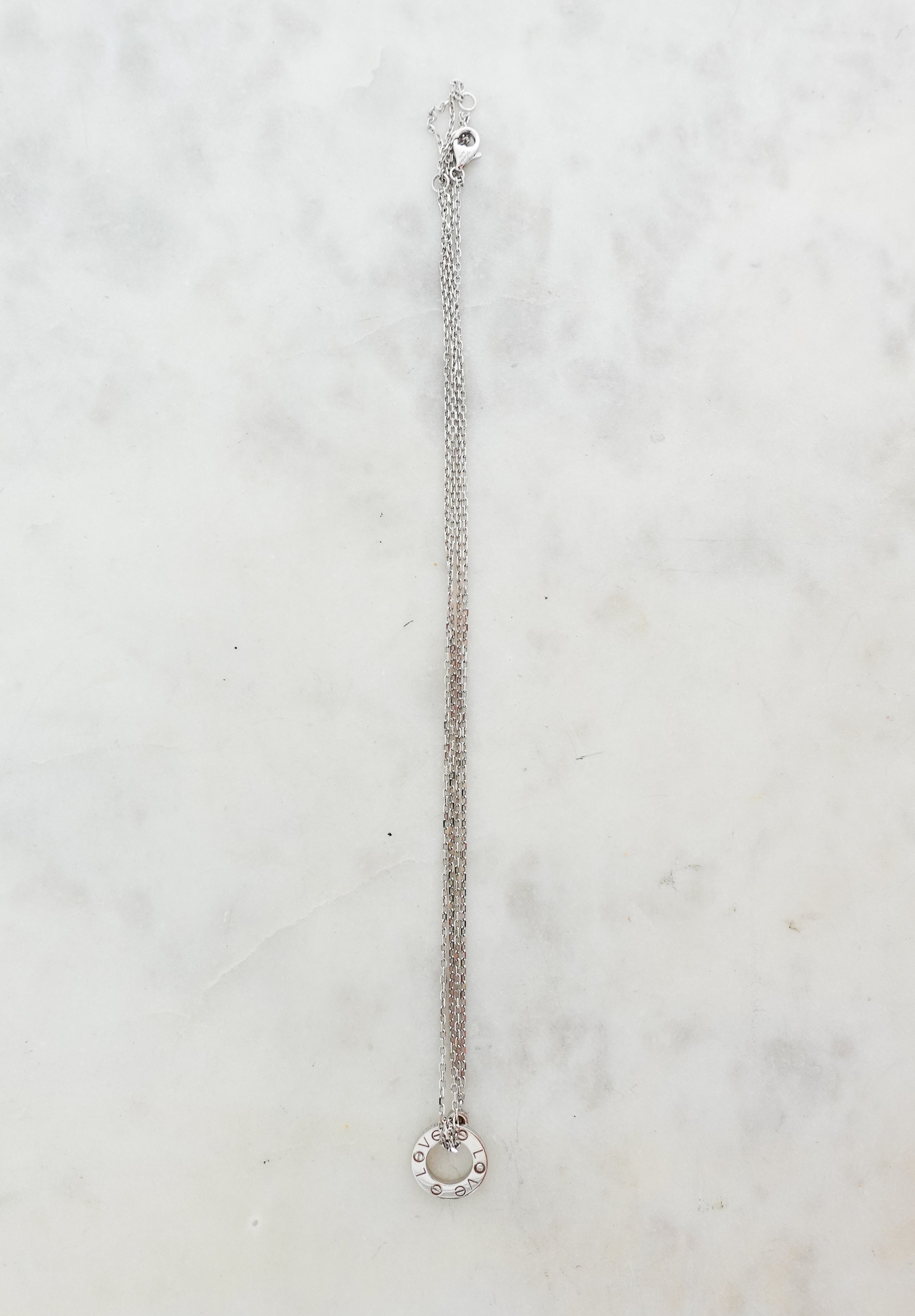 Cartier White Gold Love Necklace RRP £2.6k | Authentic Preloved
