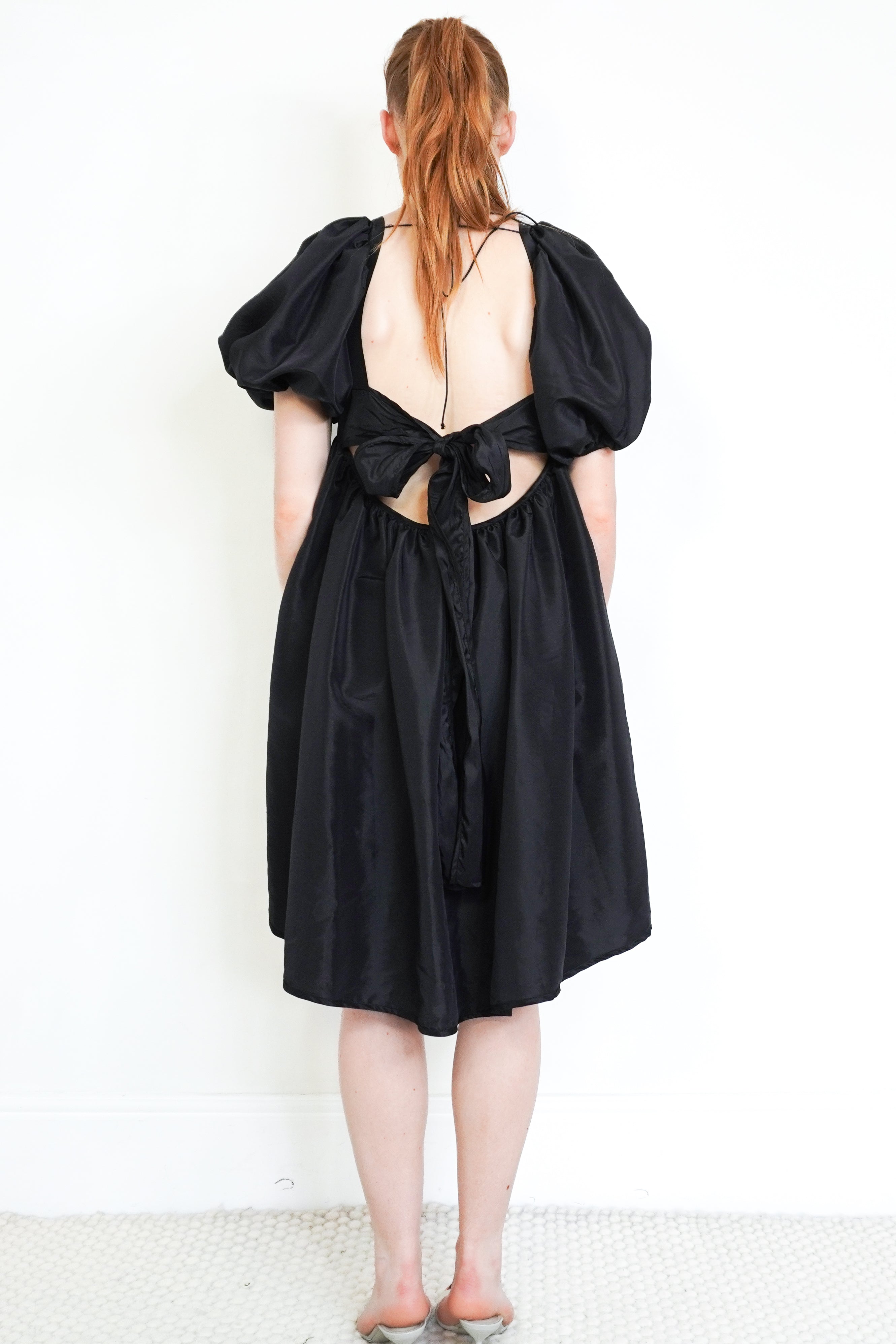 Cecilie Bahnsen Tilde Dress in Black back photo chelsea london