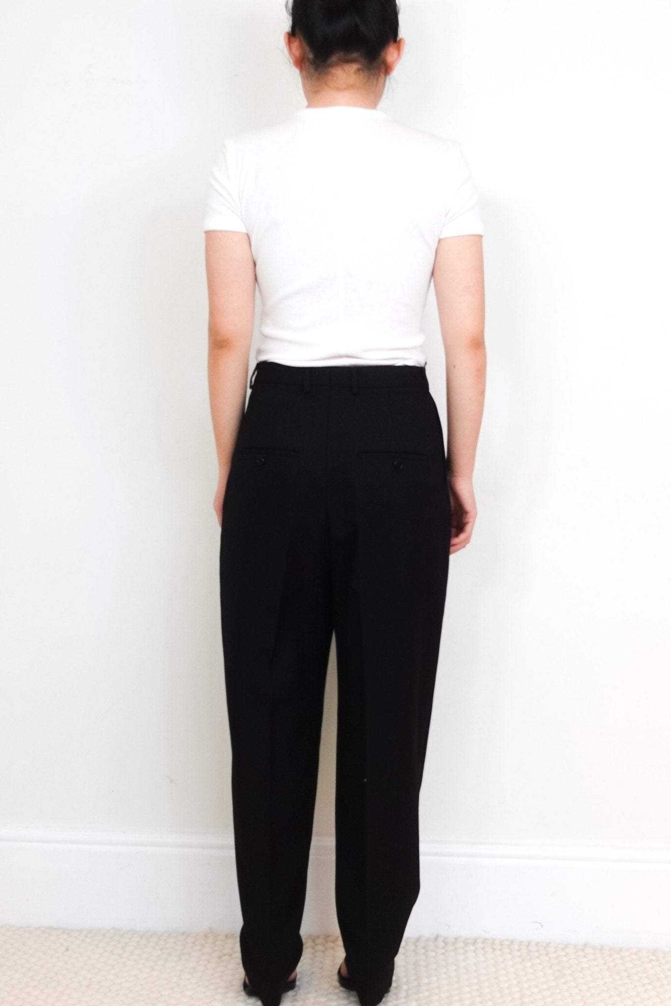 Celine Black Wool Tailored Trousers RRP £800 | Authentic Preloved - Reloved Again