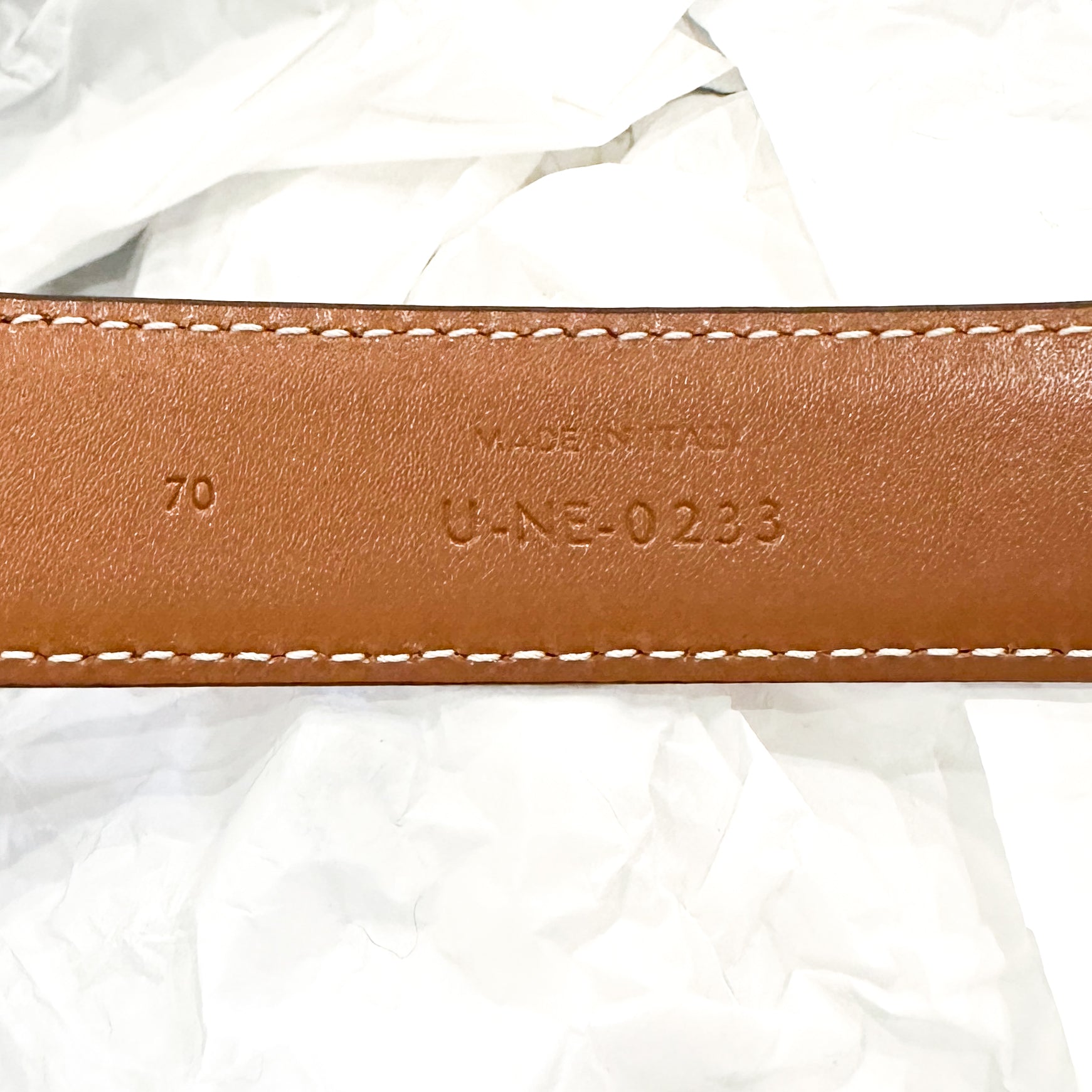 Celine Brown Leather Belt RRP £500 | Authentic Preloved FINAL SALE - Reloved Again