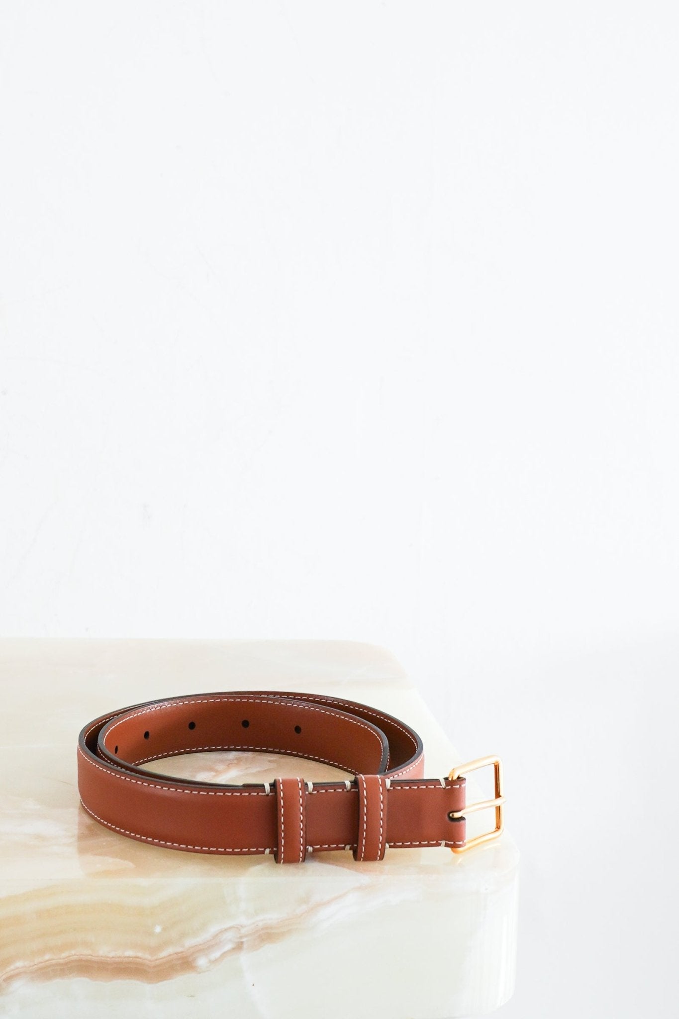 Celine Brown Leather Belt RRP £500 | Authentic Preloved FINAL SALE - Reloved Again