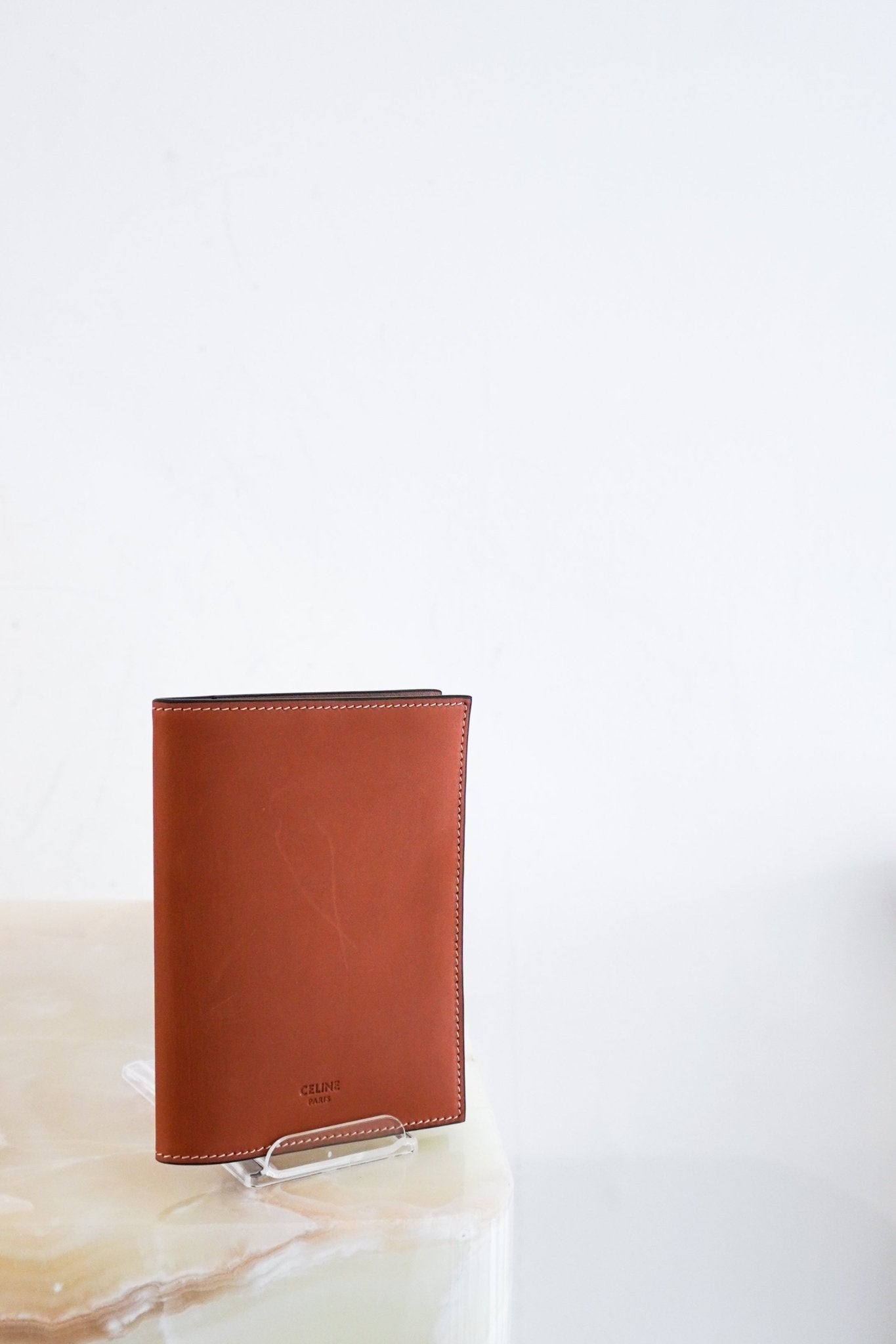 Celine Brown Leather Passport Holder RRP £280 | Authentic Preloved - Reloved Again