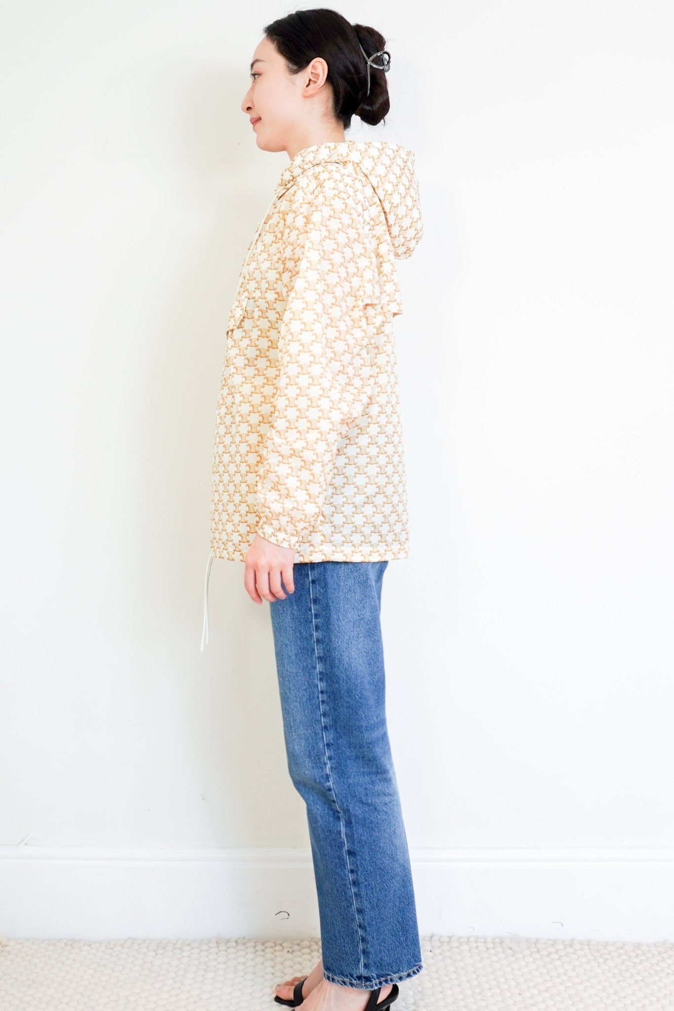 Celine Cream Triomphe Windbreaker Jacket RRP £1800 | Authentic Preloved - Reloved Again