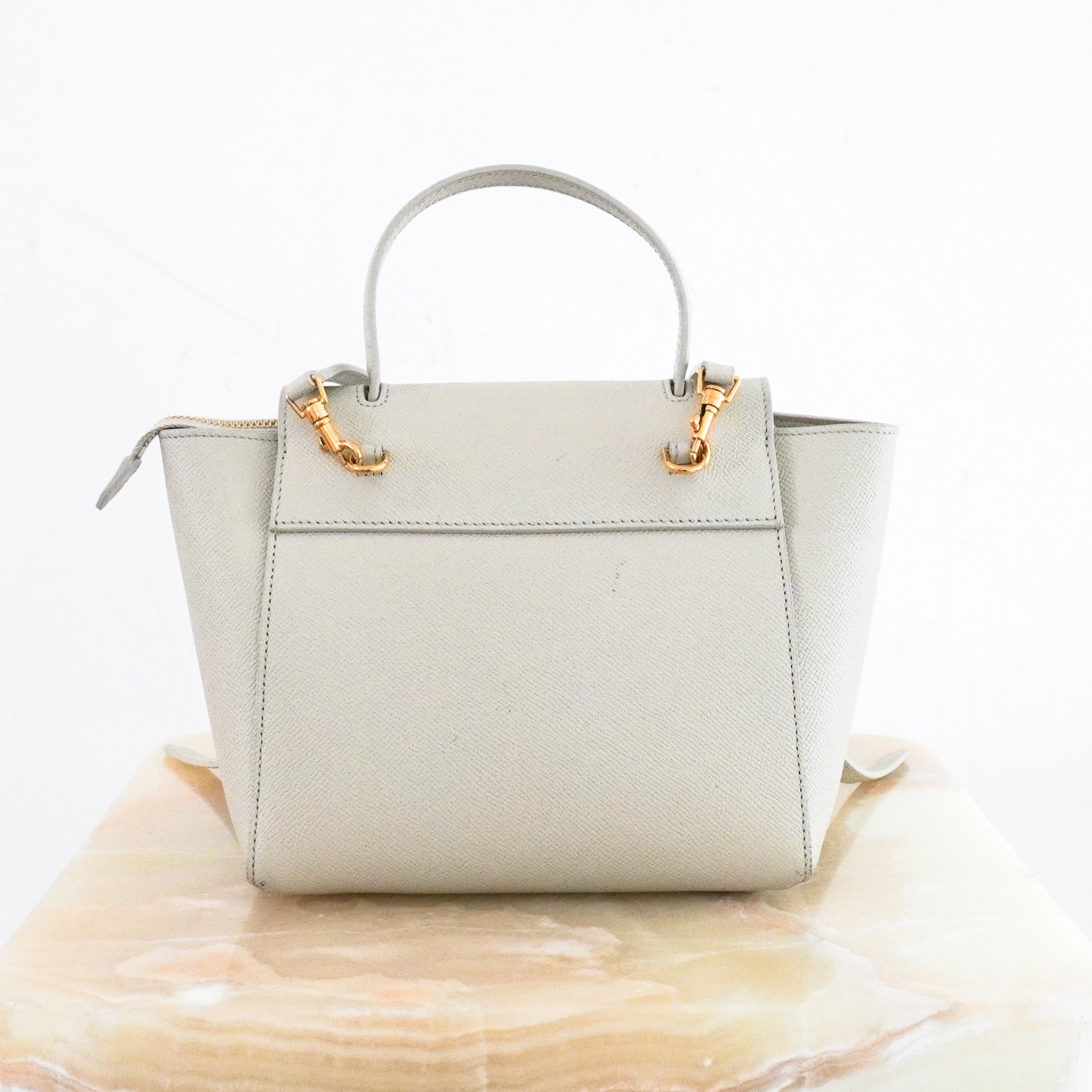 Celine-Micro-Belt-Shoulder-Bag-in-Taupe-back-picture