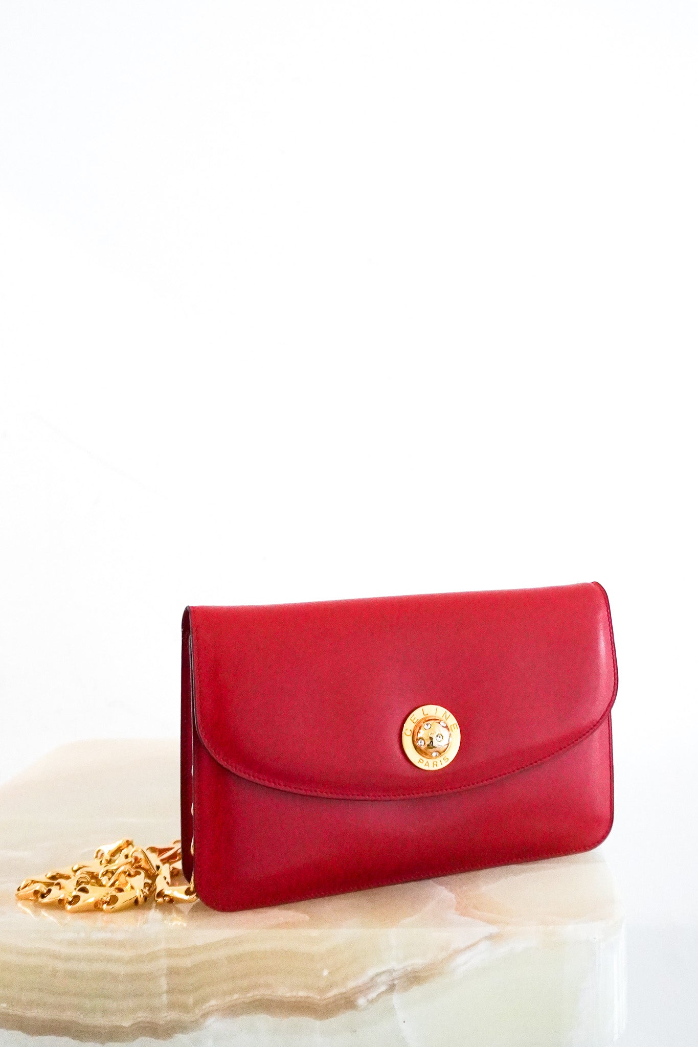 Celine Star Ball Shoulder Bag in Red | Authentic Preloved - Reloved Again