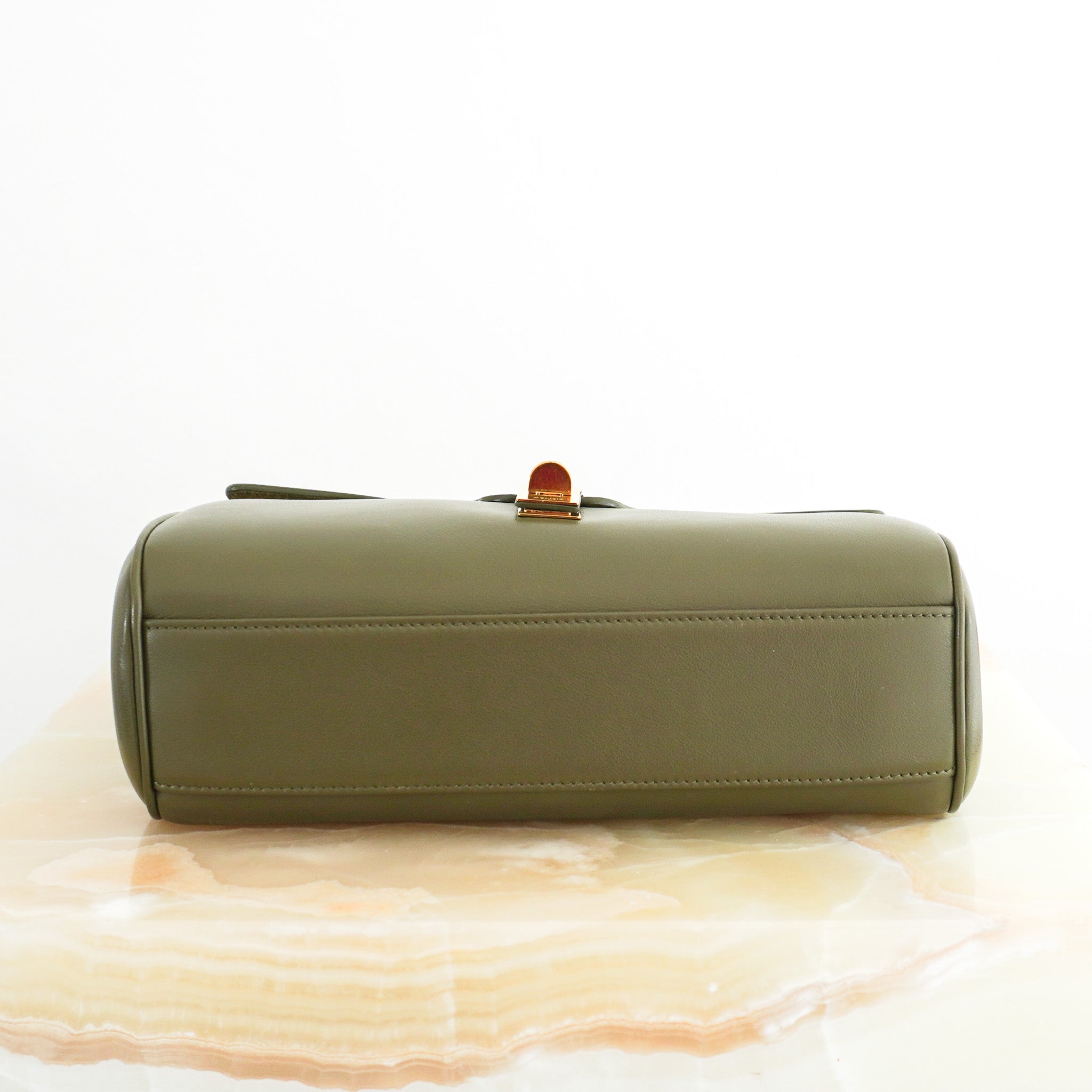 Celine-Teen-16-Soft-Calfskin-Bag-in-Green-back-picture