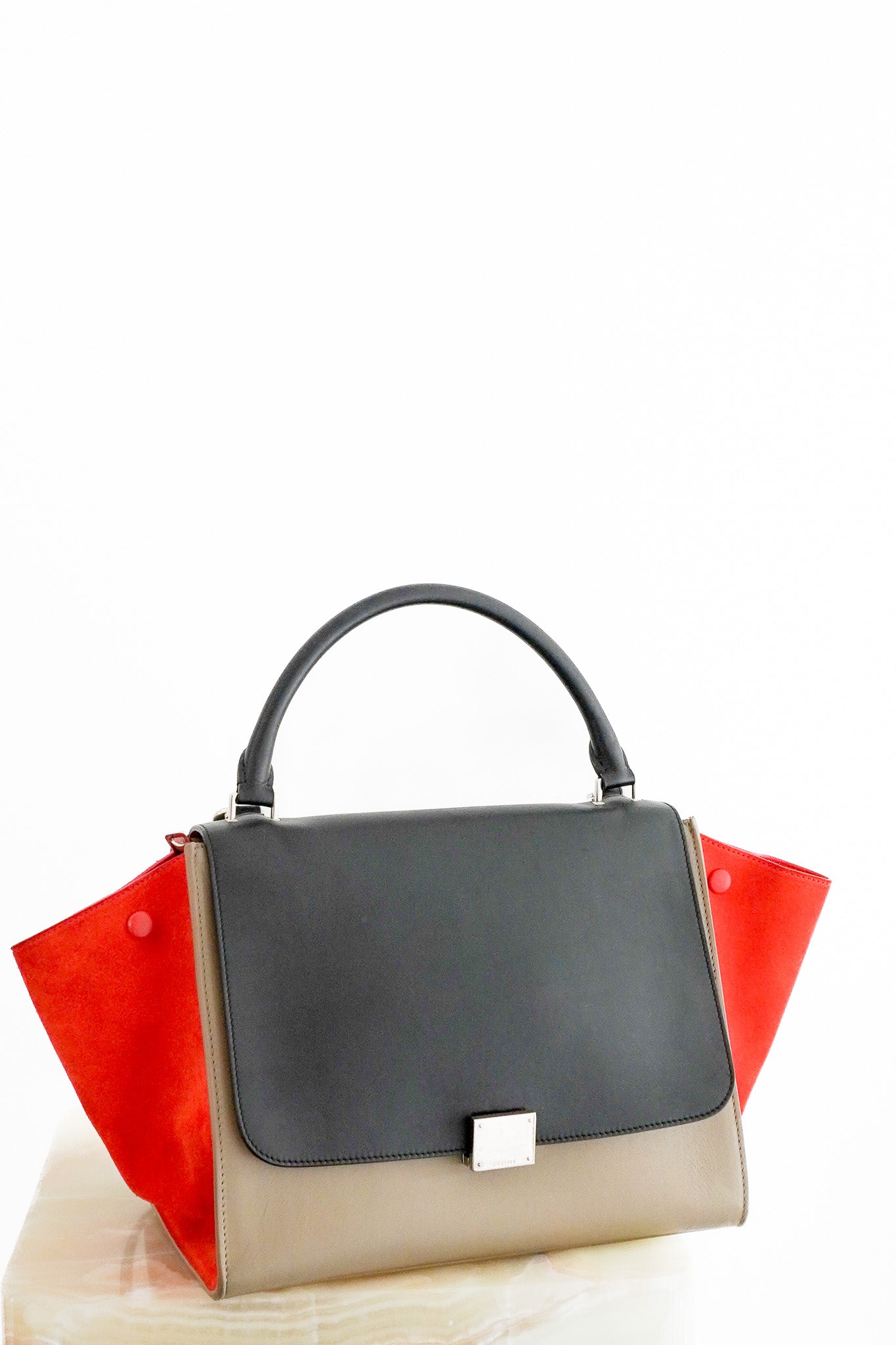 Celine Trapeze Tri-Colour Leather Top Handle Bag (RRP £2100) | Authentic Preloved - Reloved Again