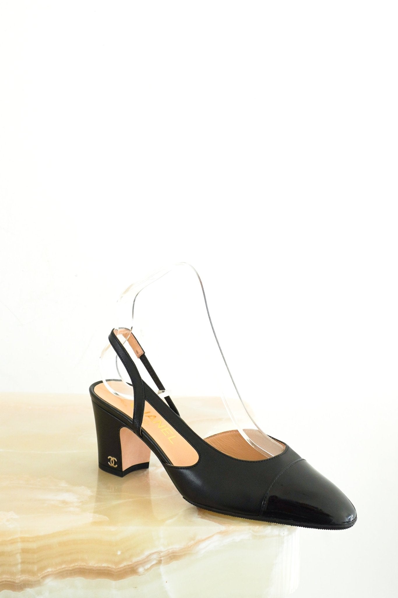 Chanel Black Heeled Slingbacks RRP £910 | Authentic Preloved - Reloved Again