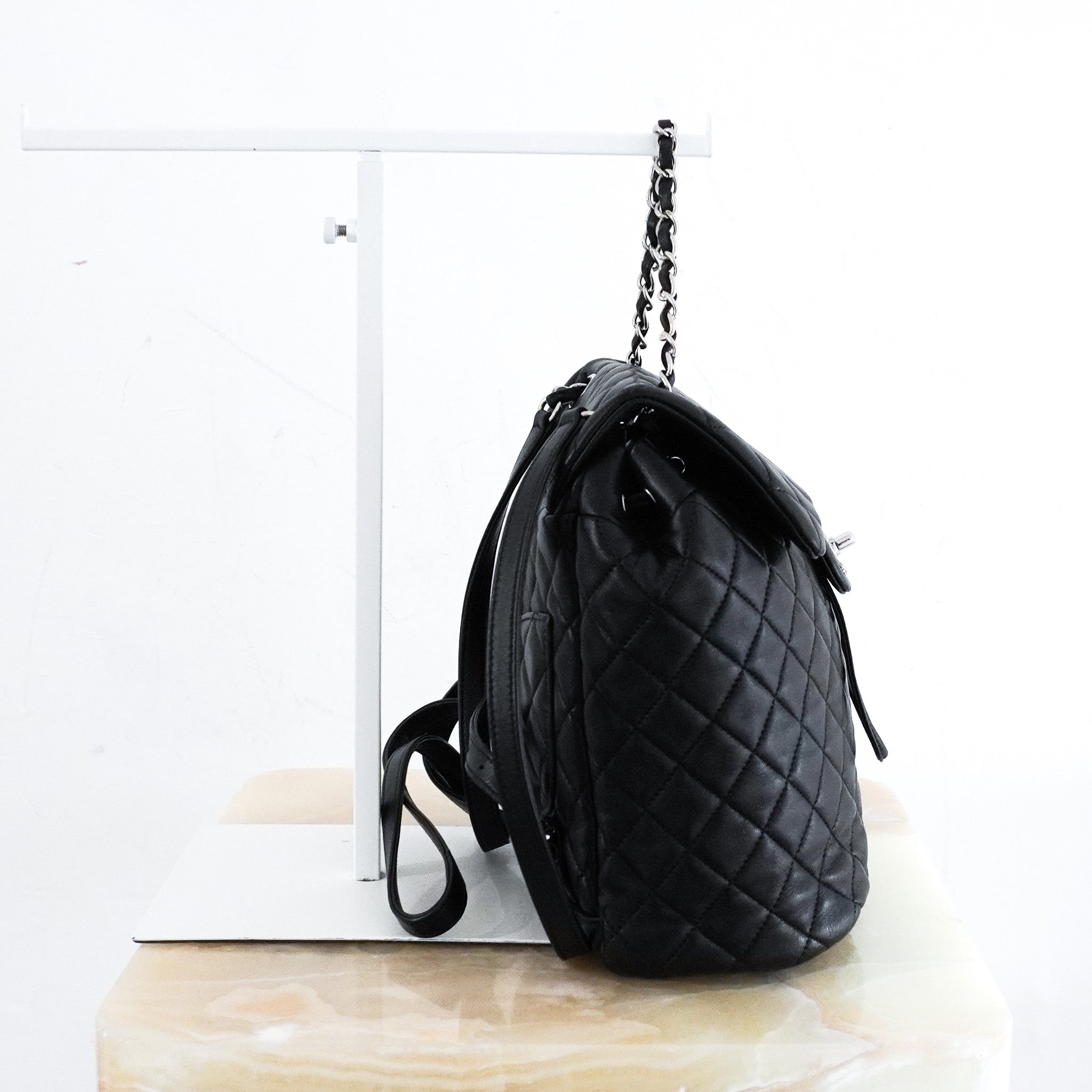 Chanel Black Lambskin Quilted Small Urban Spirit Backpack | Authentic Preloved - Reloved Again
