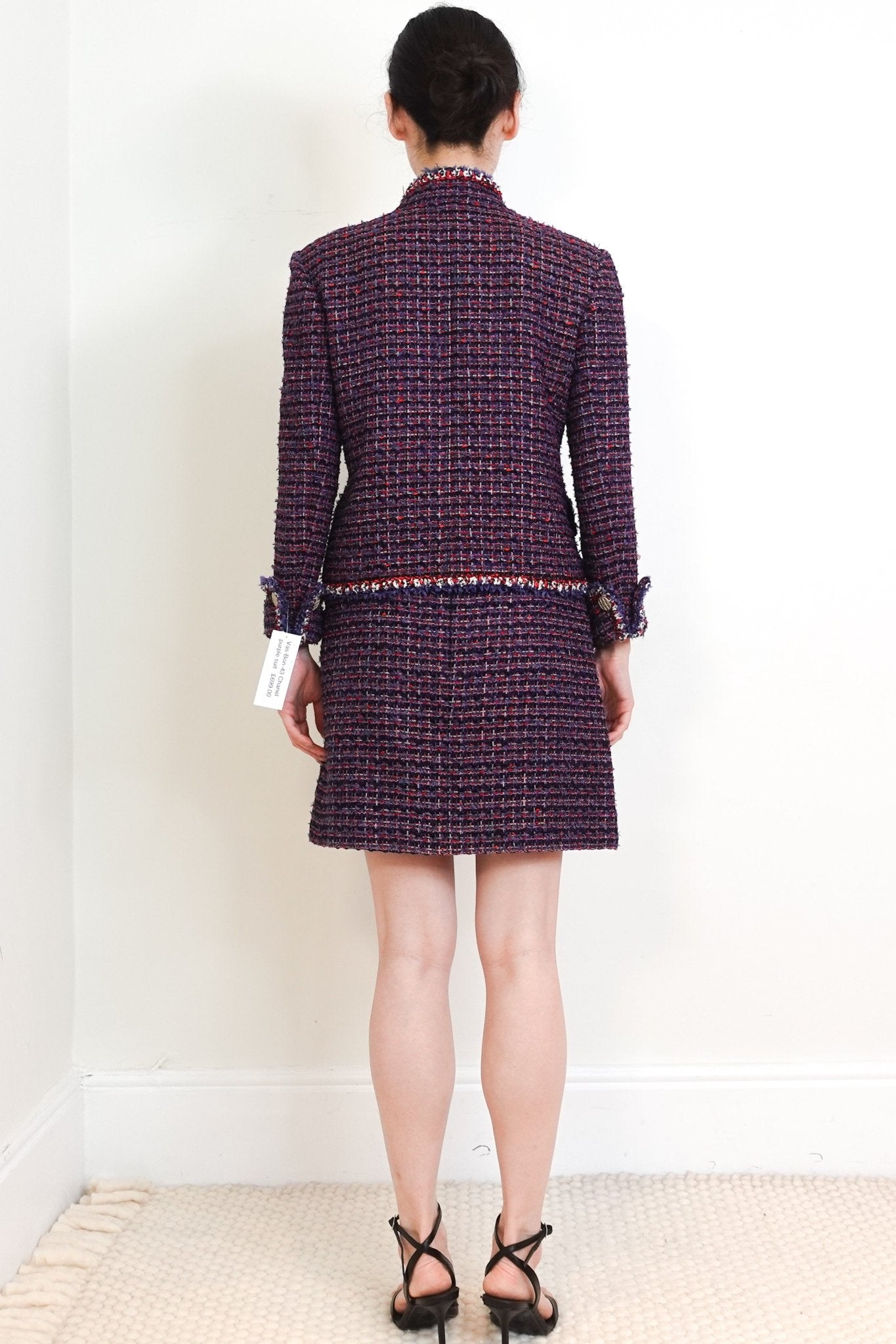 Chanel Blue and Red Boucle Suit RRP £5.5K | Authentic Preloved - Reloved Again