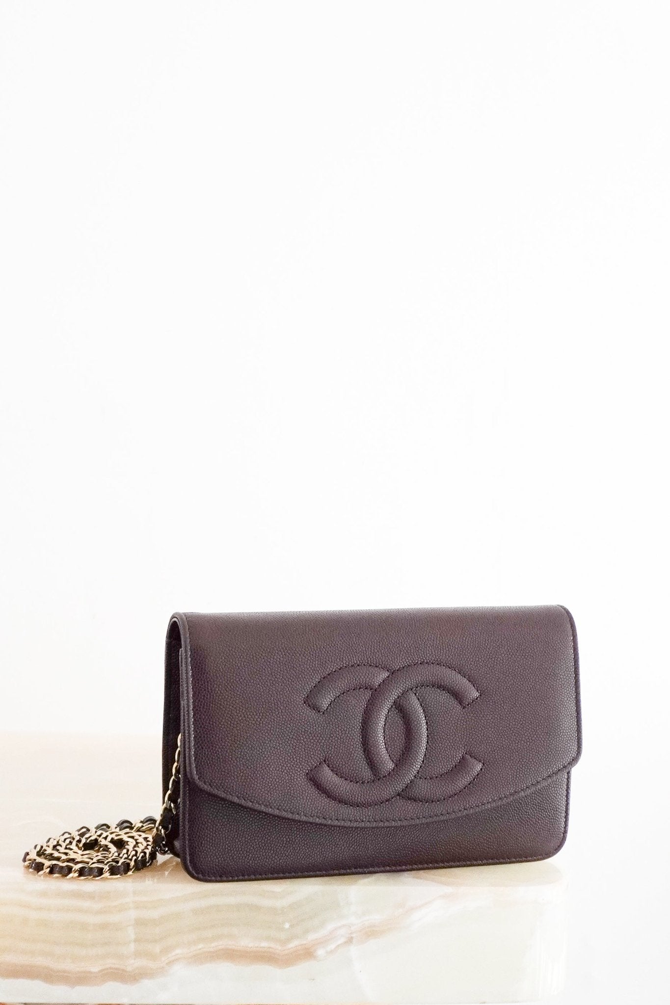 Chanel Burgundy O - Mini Wallet on a Chain (RRP 2400) | Authentic Preloved - Reloved Again