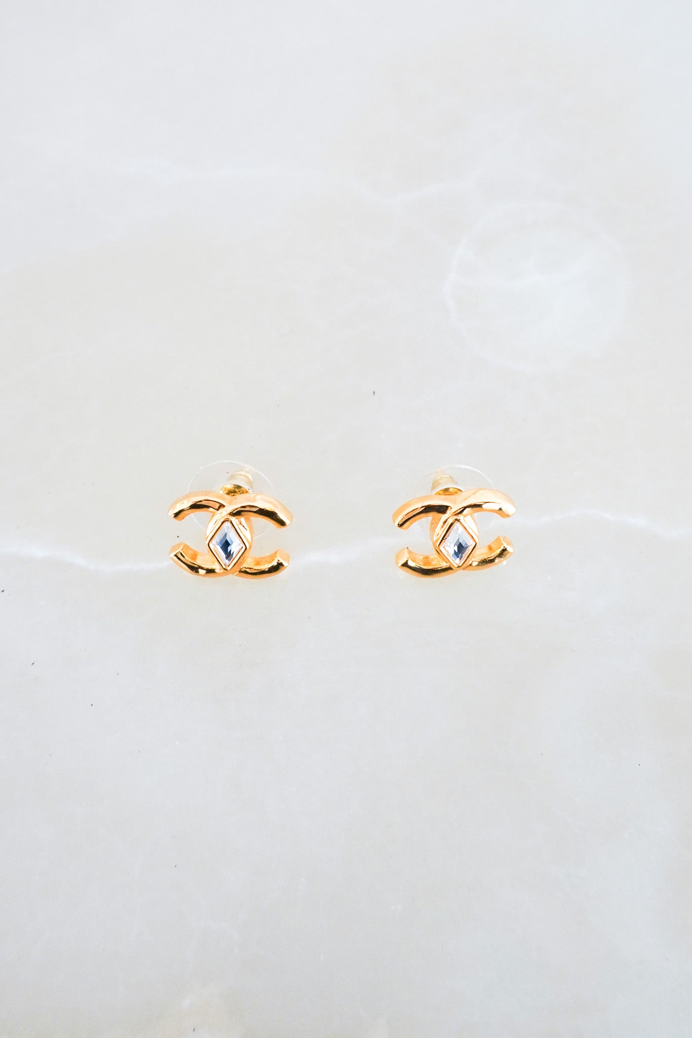 Chanel-Double-CC-Stud-Earrings-front-picture-chelsea-london