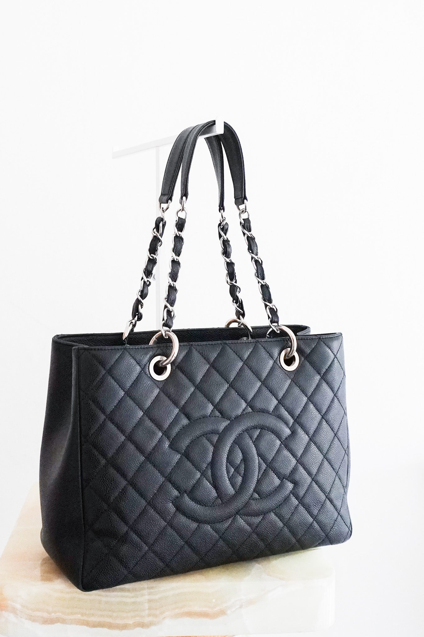 Chanel Grand Quilted Caviar Leather Black Shopper Tote RRP £5200 | Authentic Preloved - Reloved Again