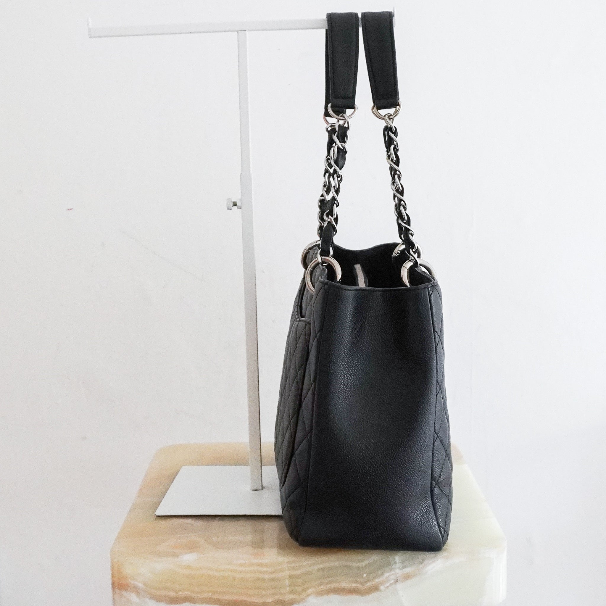 Chanel Grand Quilted Caviar Leather Black Shopper Tote RRP £5200 | Authentic Preloved - Reloved Again