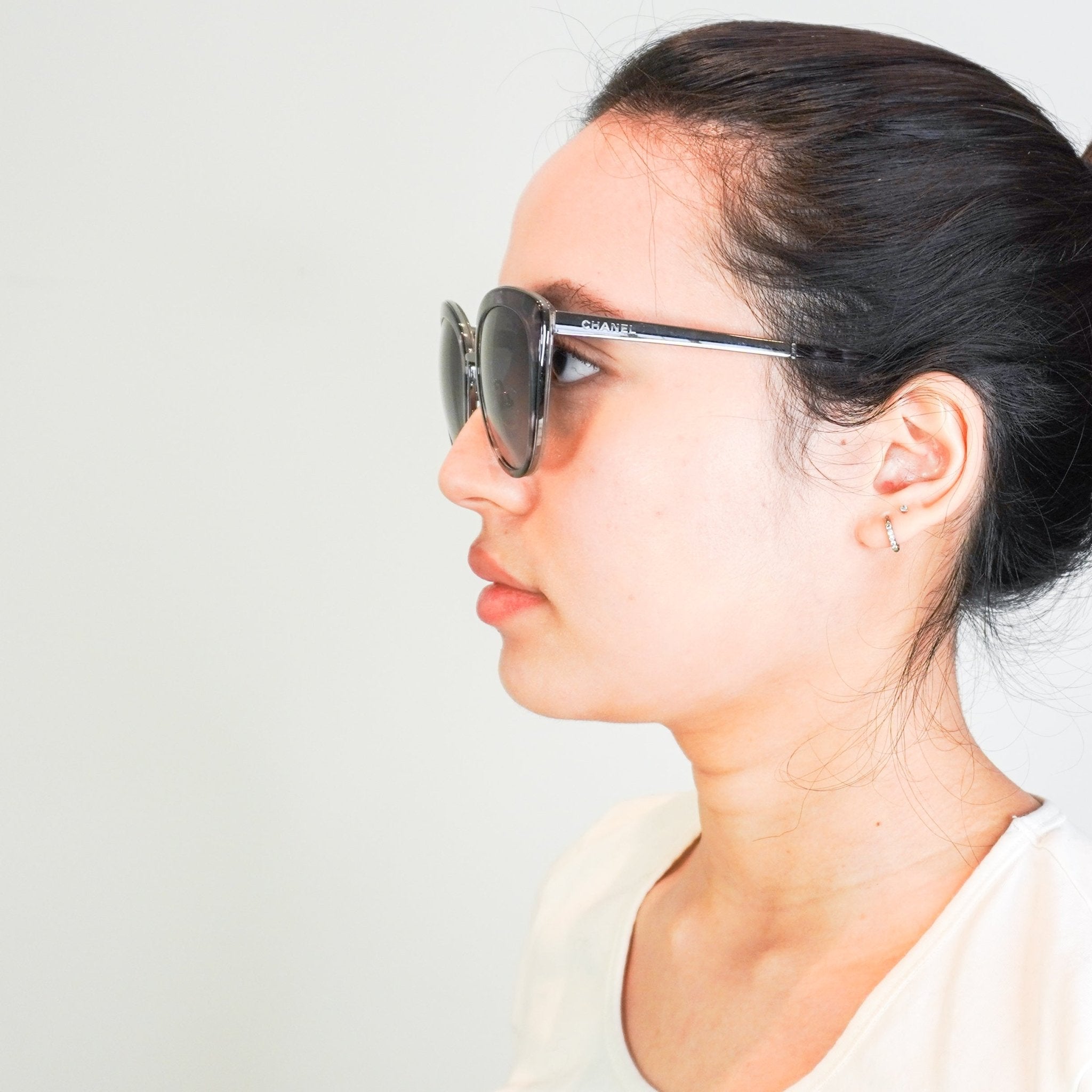 Chanel Grey Marbled Polarised Sunglasses £385 | Authentic Preloved FINAL SALE - Reloved Again