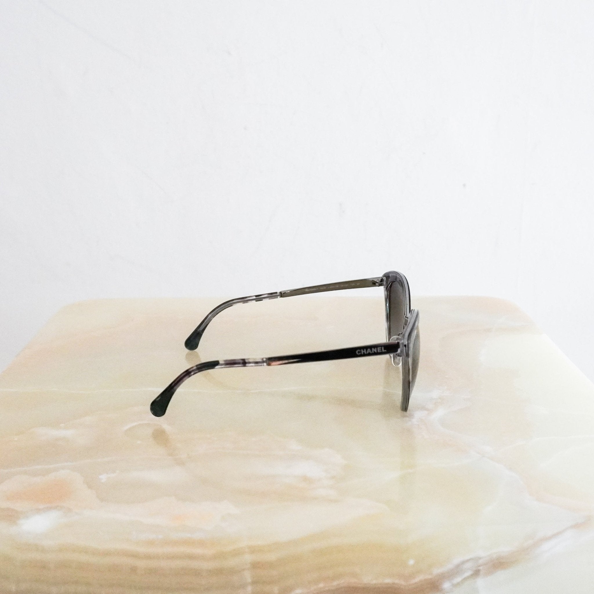 Chanel Grey Marbled Polarised Sunglasses £385 | Authentic Preloved FINAL SALE - Reloved Again