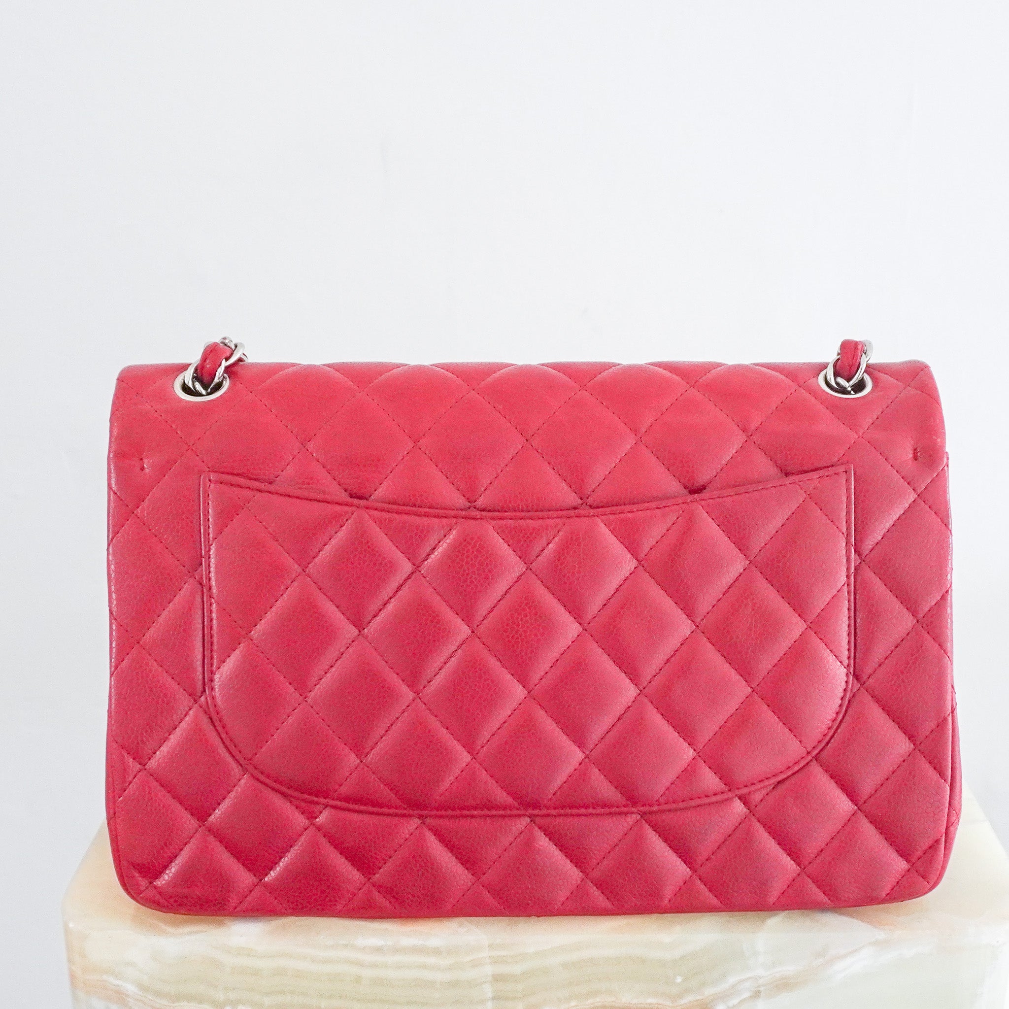 Chanel Jumbo Caviar Double Flap Bag in Red RRP £10,000 | Authentic Preloved - Reloved Again