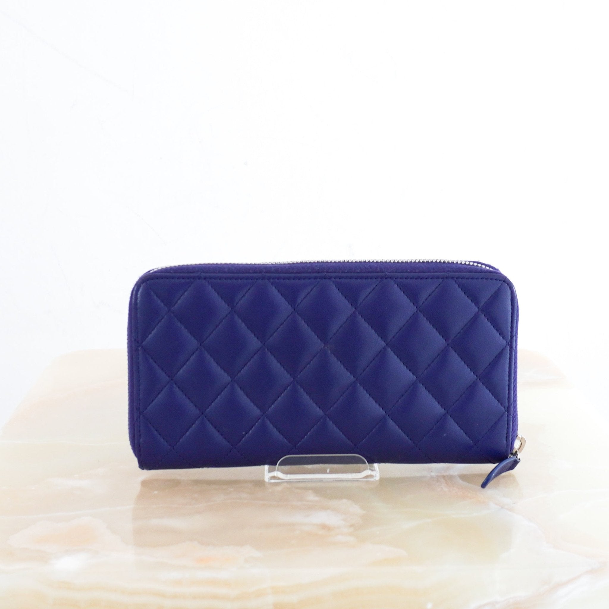 Chanel Long Line Wallet in Blue RRP £1200 | Authentic Preloved - Reloved Again