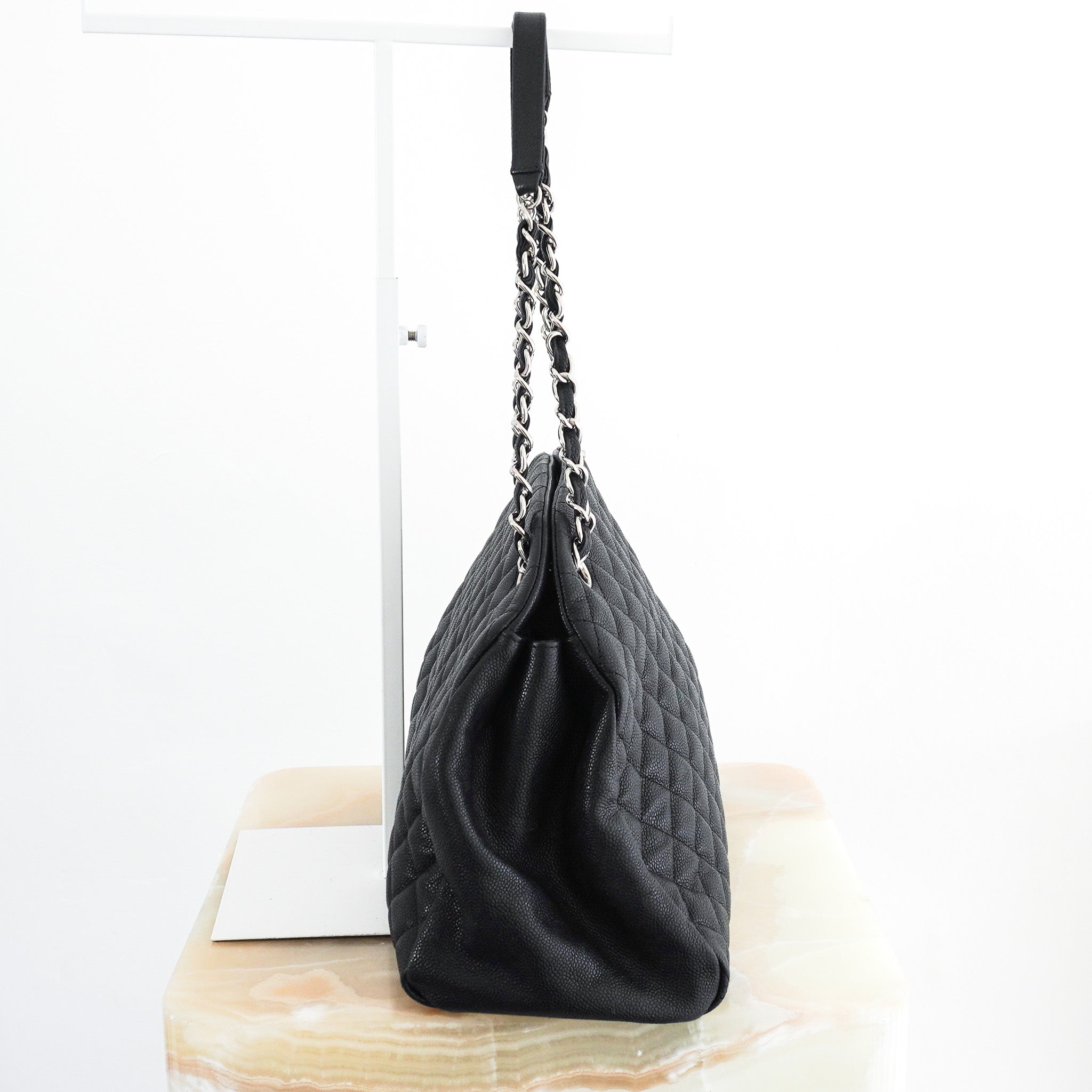 Chanel-Mademoiselle-Bowling-Bag-in-Black-side-picture
