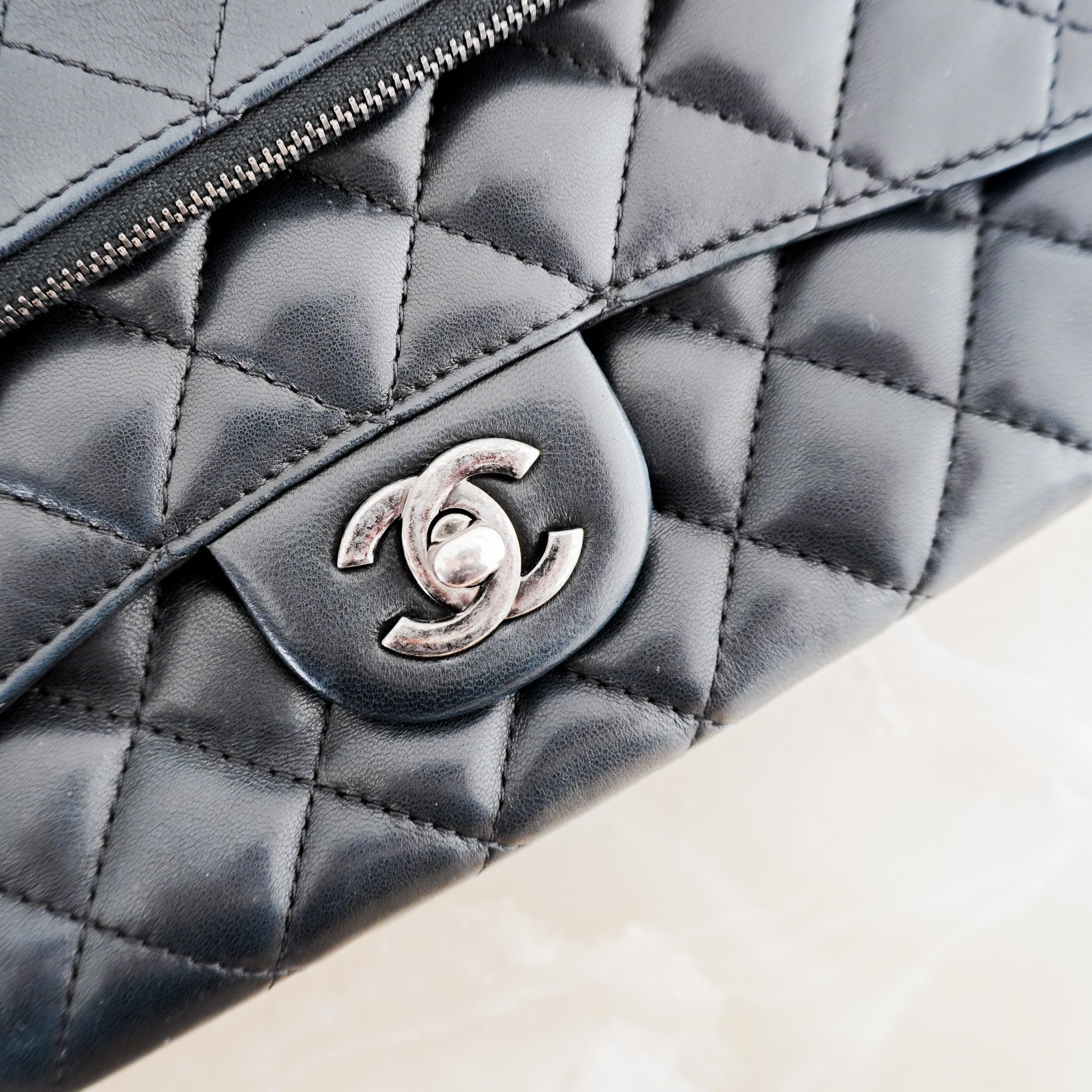RARE Chanel Paris - Salzburg Zip Multi Flap Lambskin Bag | Authentic Preloved - Reloved Again