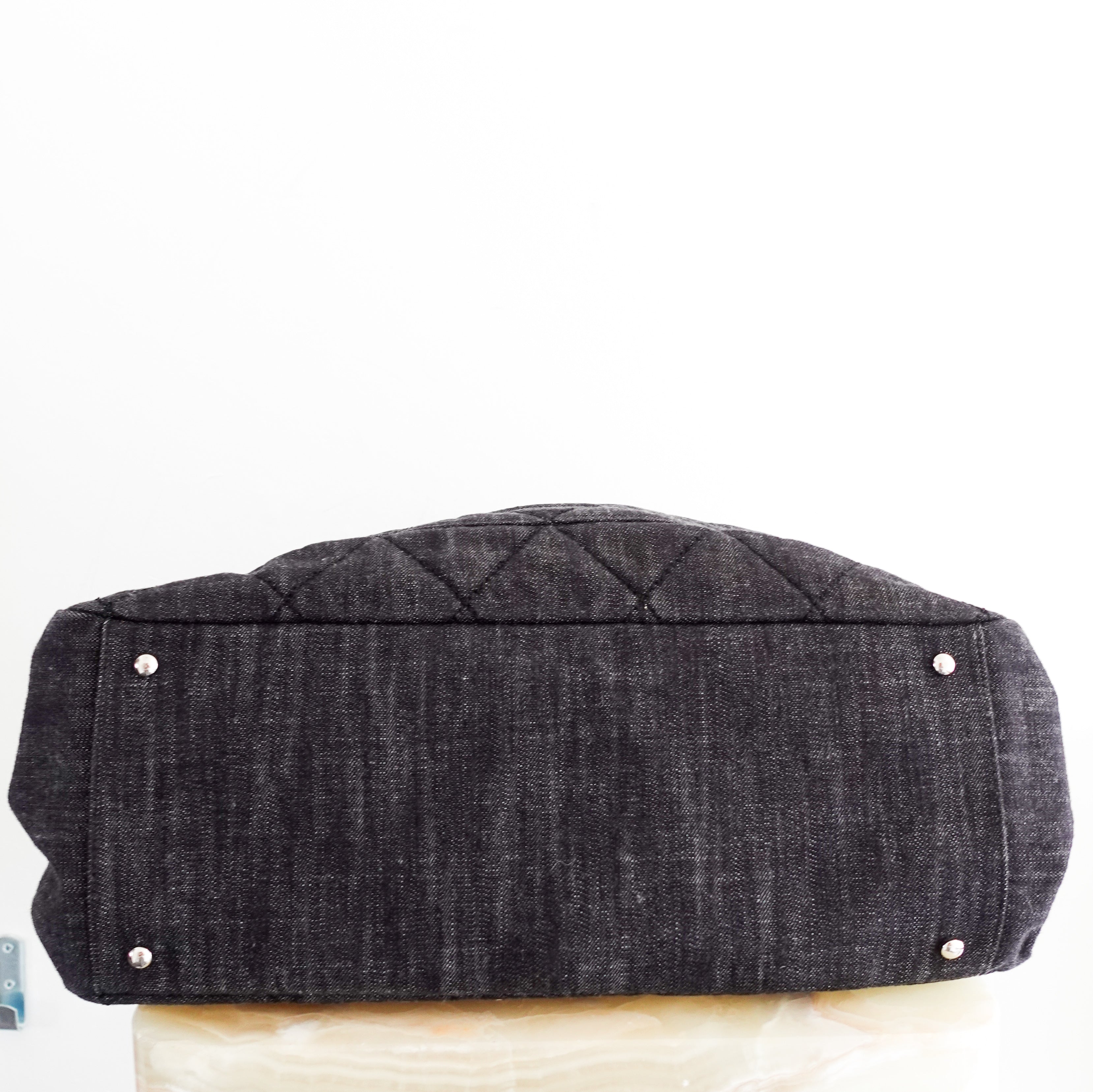 Chanel-Quilted-Denim-oversized-Canvas-Tote-bag-under-picture
