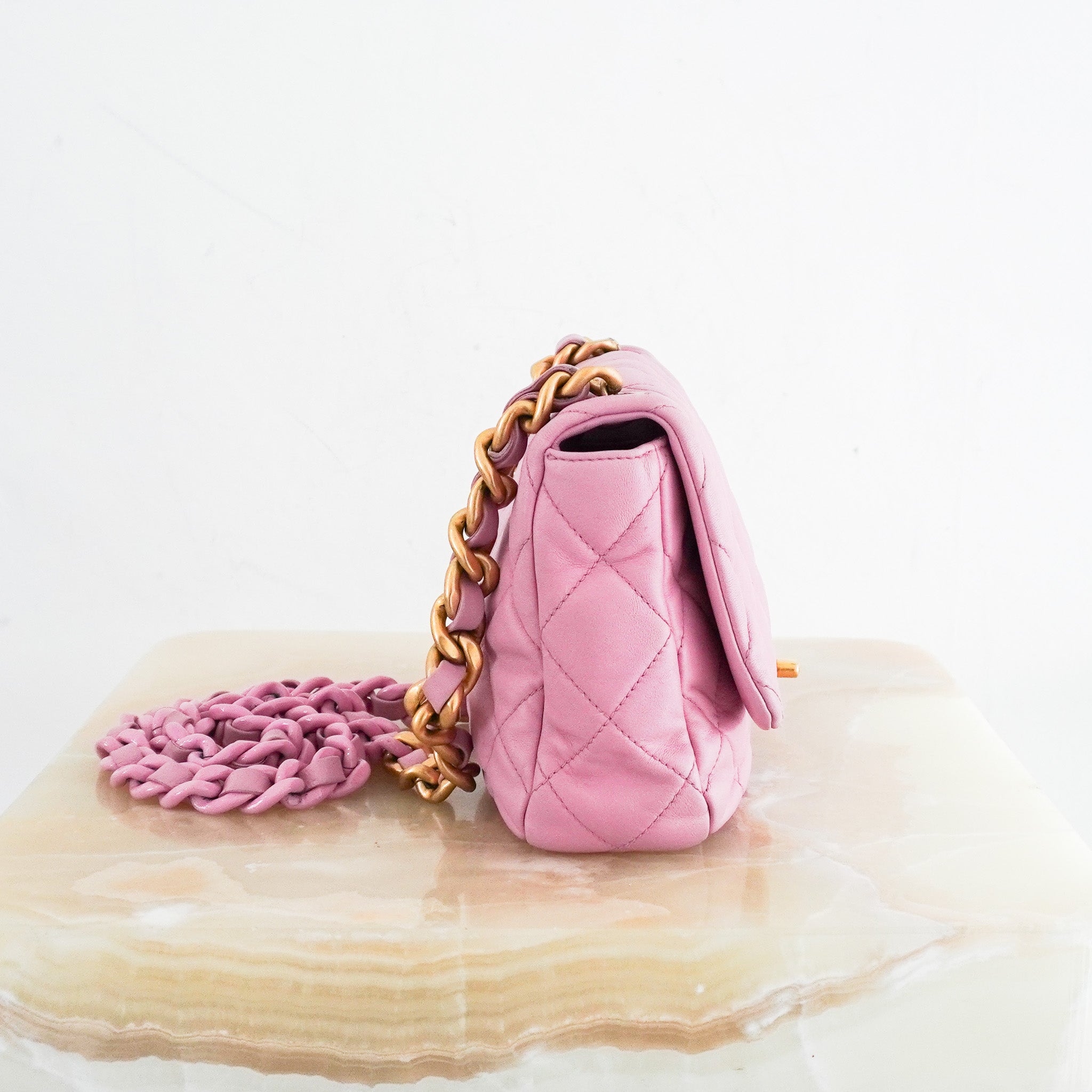 Chanel-Small-Pink-Lambskin-Flap-Bag-side-picture