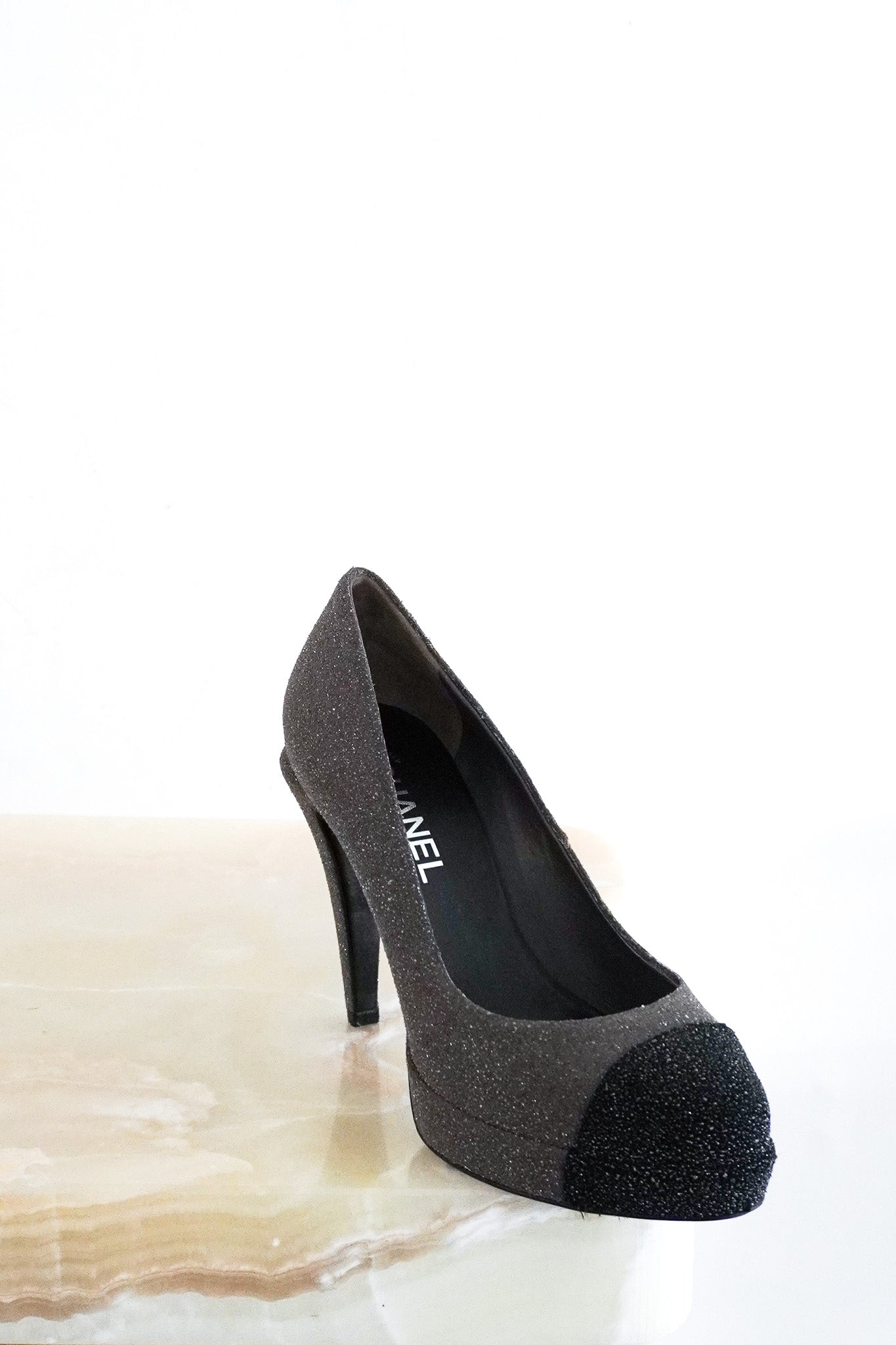 Chanel Sparkly Bicolour Platform Heels | Authentic Preloved - Reloved Again