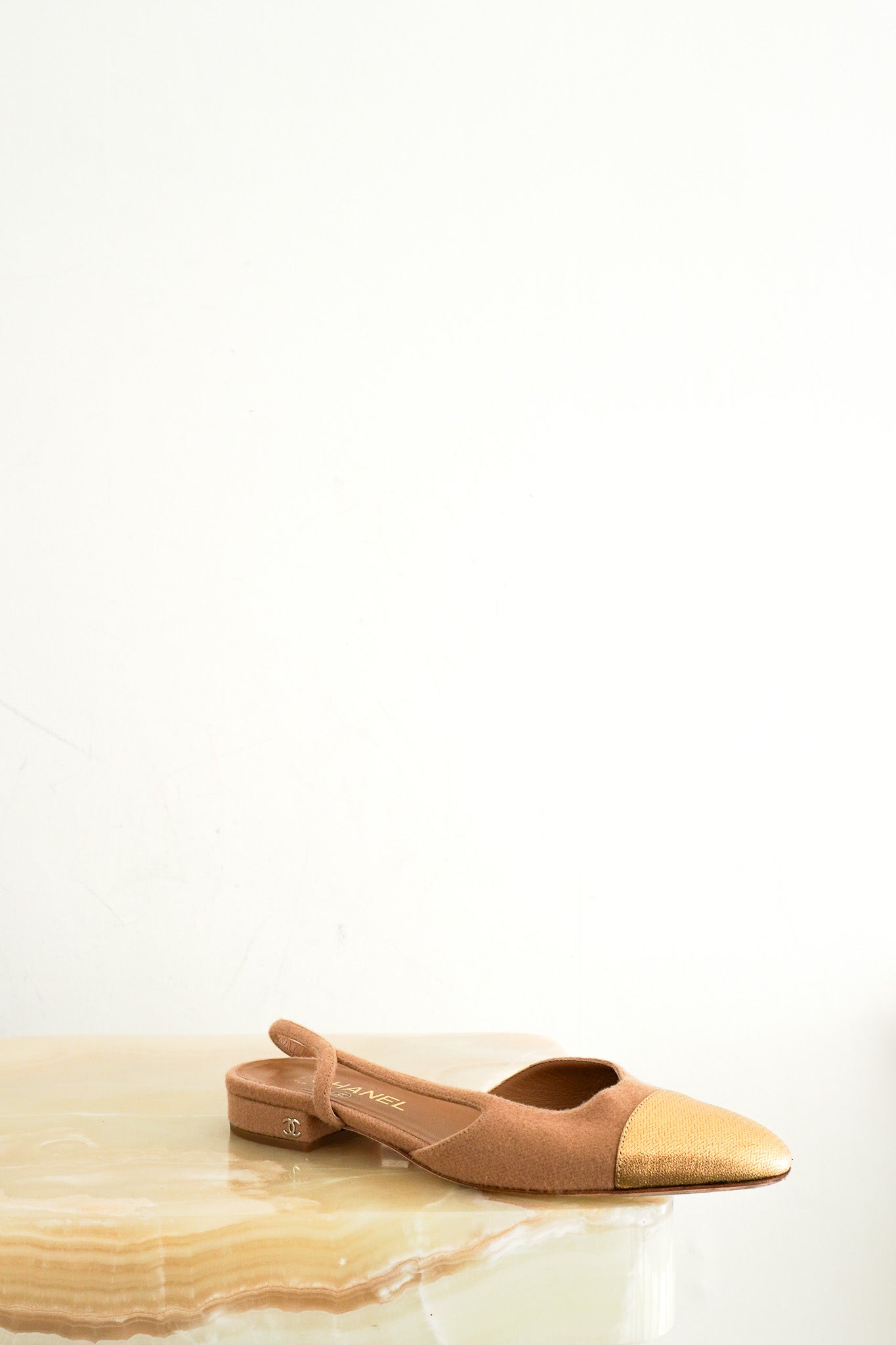 Chanel Tan Slingbacks RRP £880 | Authentic Preloved - Reloved Again