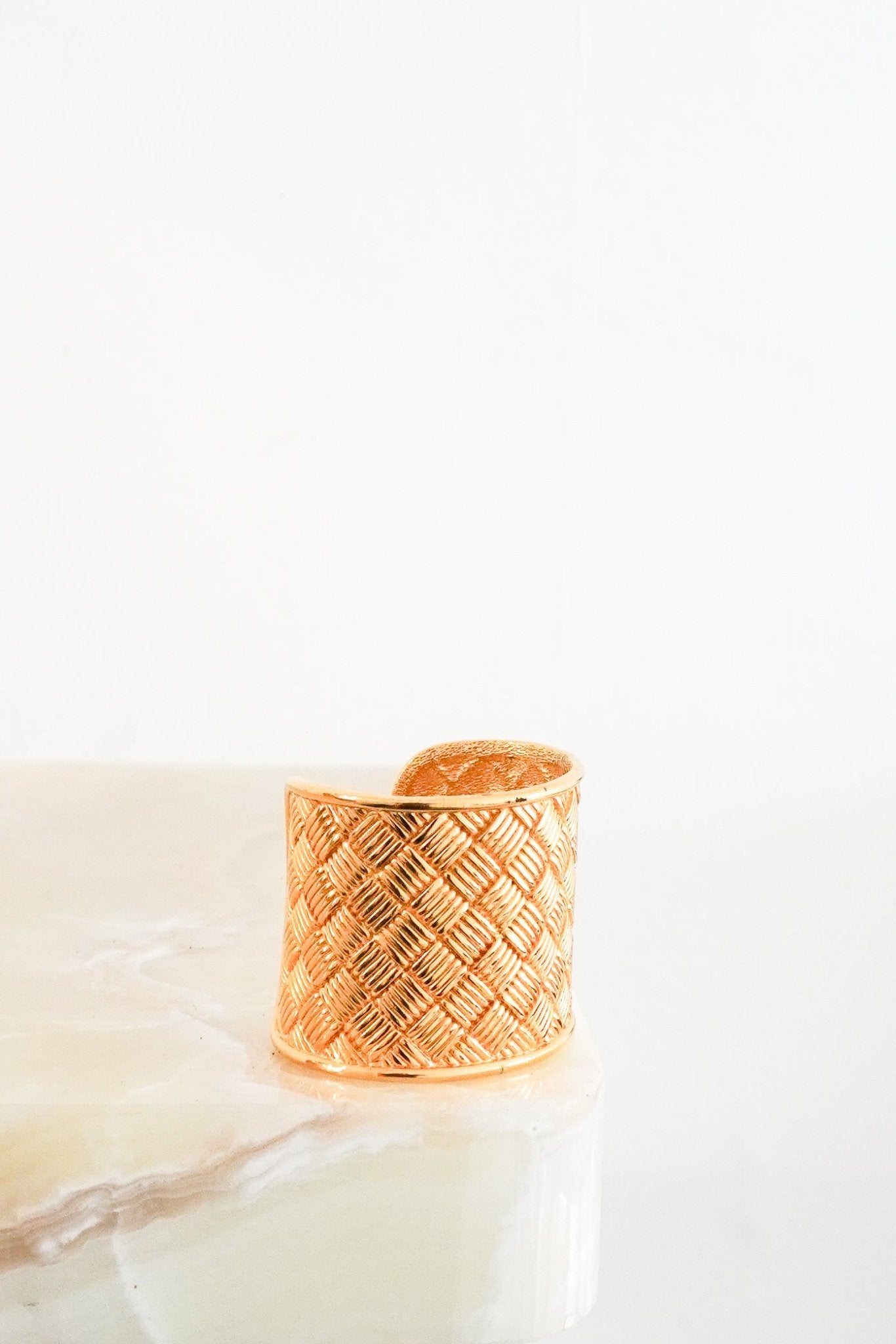 Chanel Vintage Embossed Interwoven Gold Plated Bangle RRP £1800 | Authentic Preloved FINAL SALE - Reloved Again