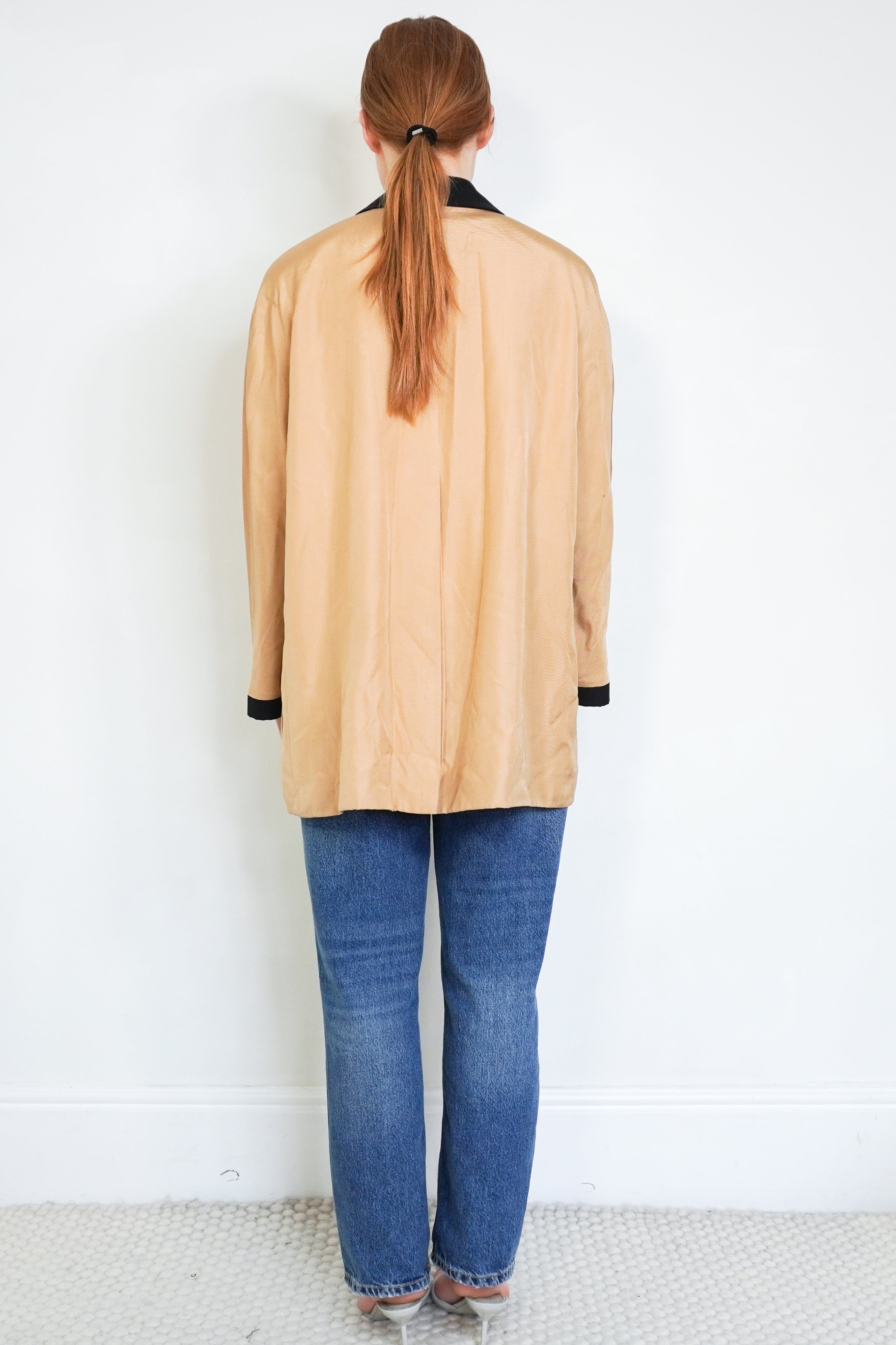 Chanel Boutique Vintage 90s Silk Jacket back photo chelsea london