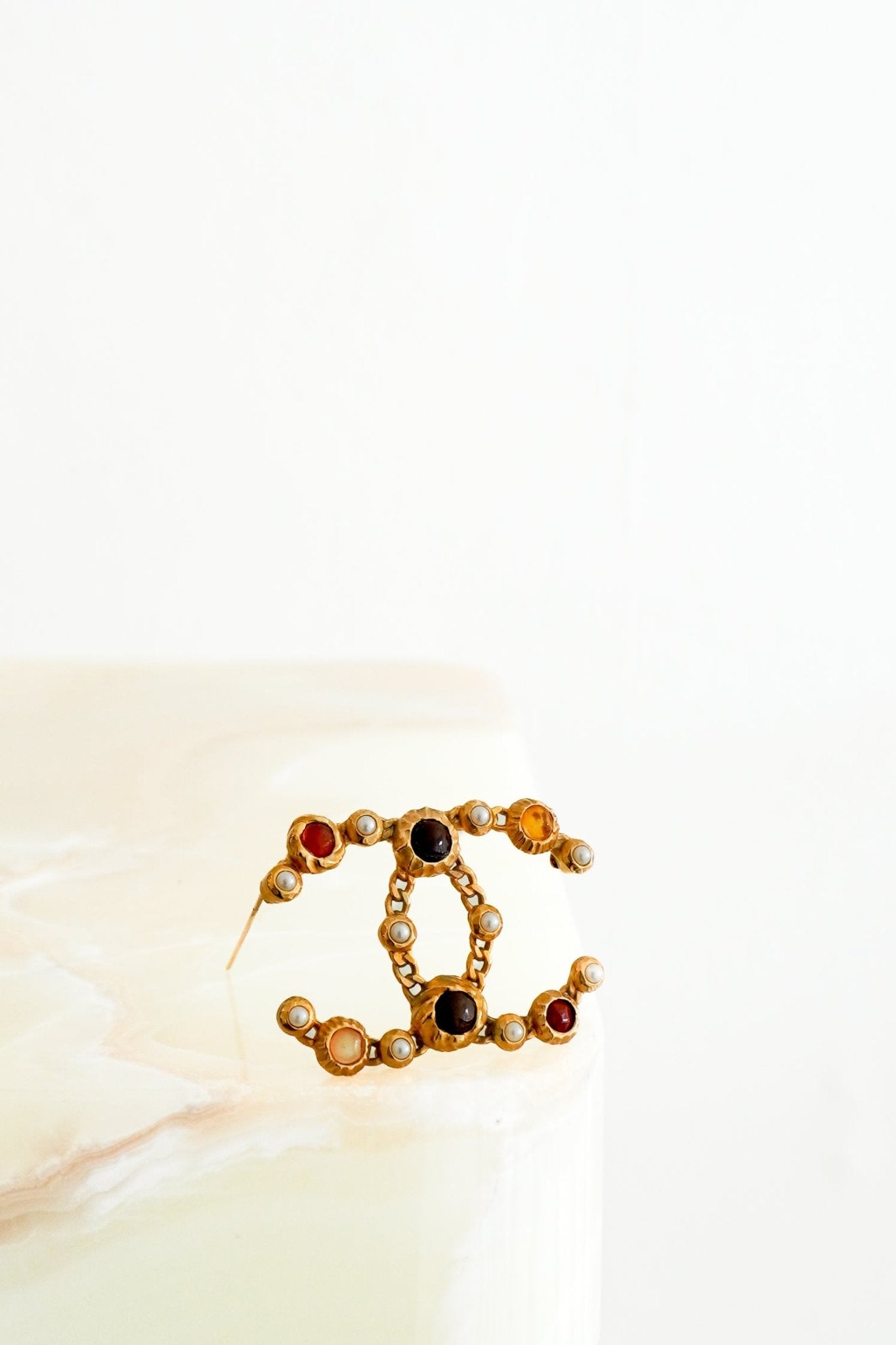 Chanel CC Gripoix Brooch in Gold-Tone Metal | Authentic Preloved FINAL SALE - Reloved Again