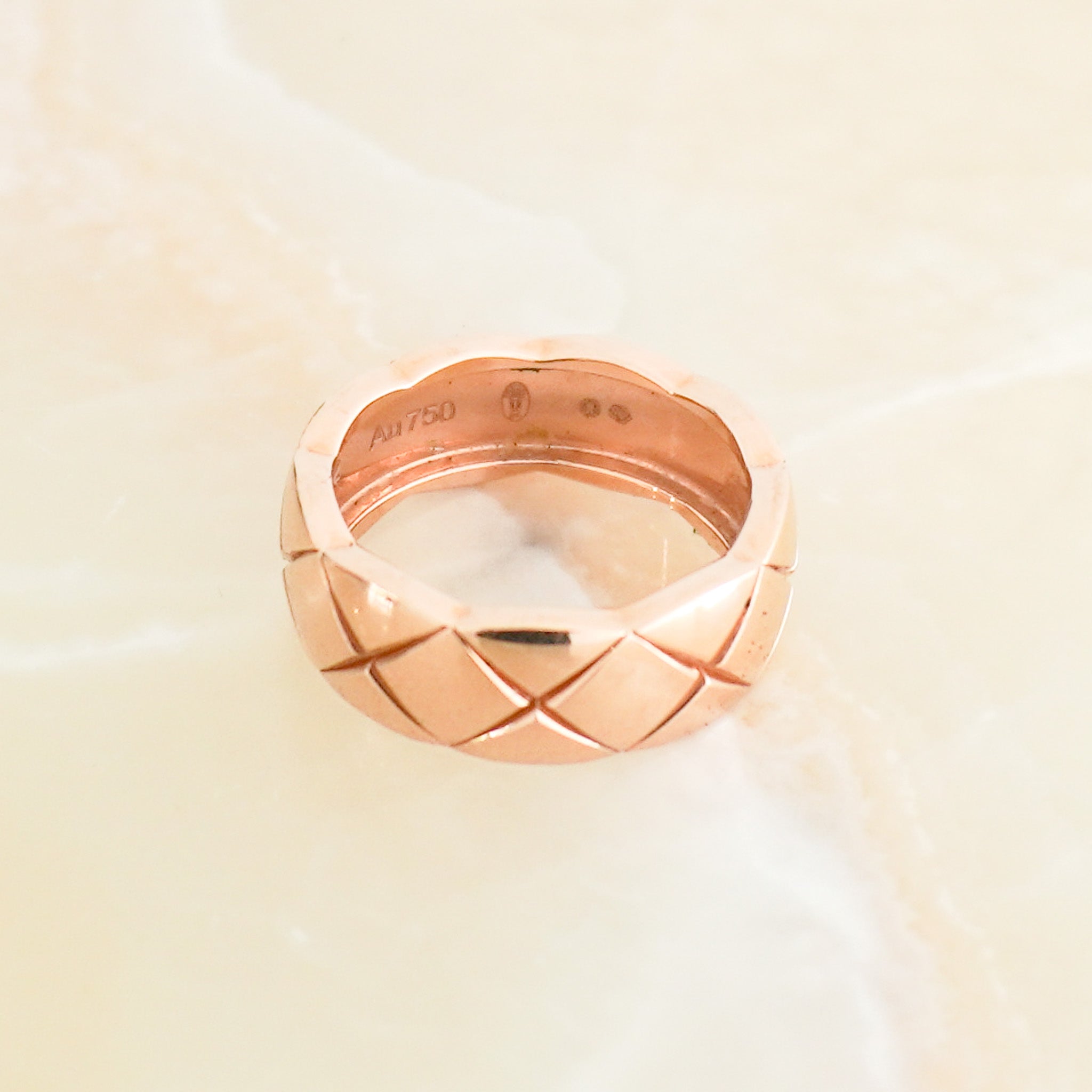 Chanel Coco 18k Beige Gold Ring back photo