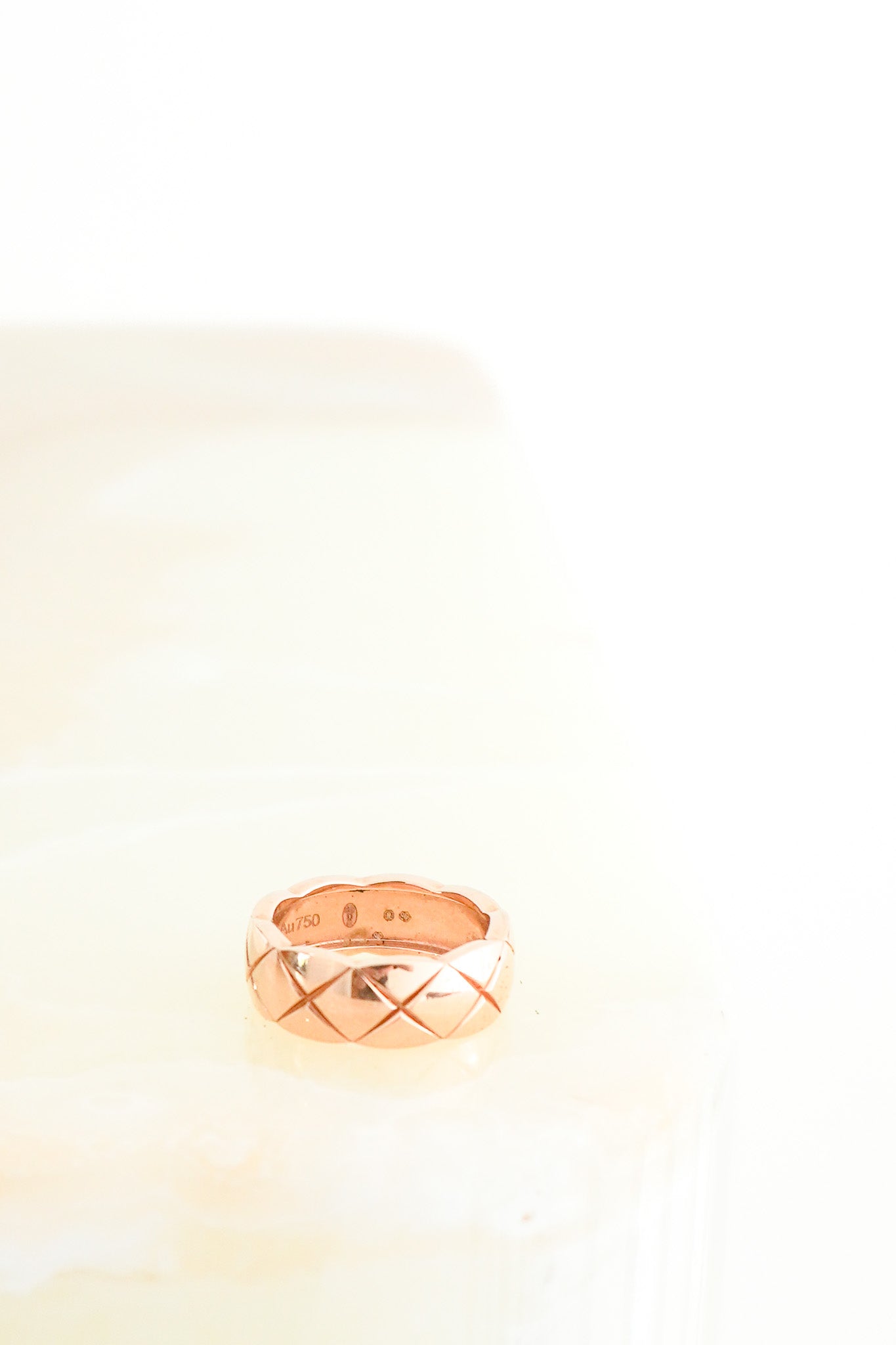 Chanel Coco 18k Beige Gold Ring front photo