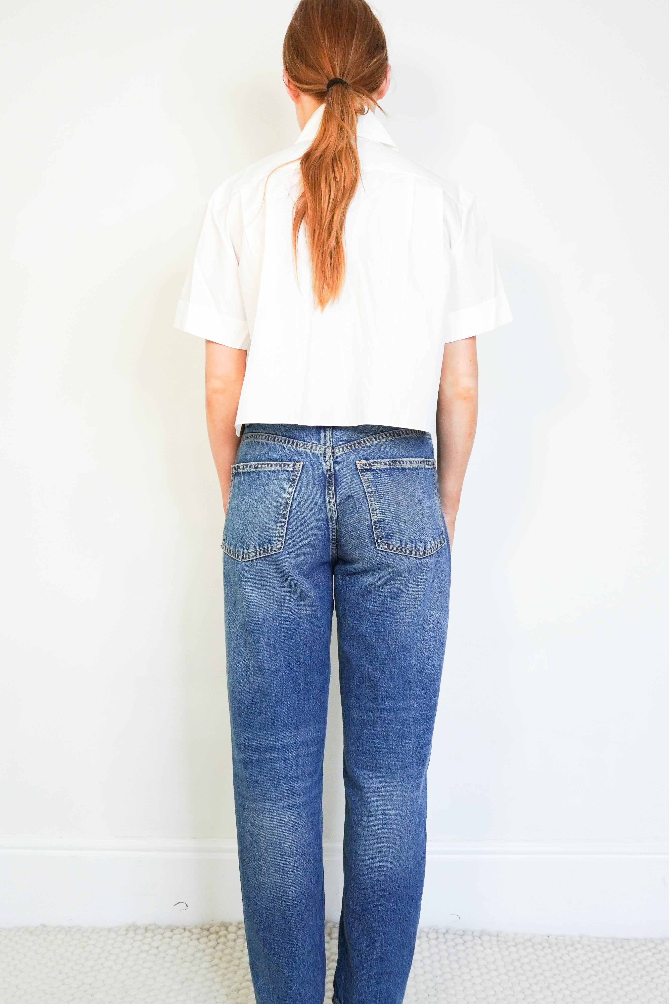 Chanel Spring/Summer 2019 White Cotton Beach Letter Cropped Shirt back photo chelsea london
