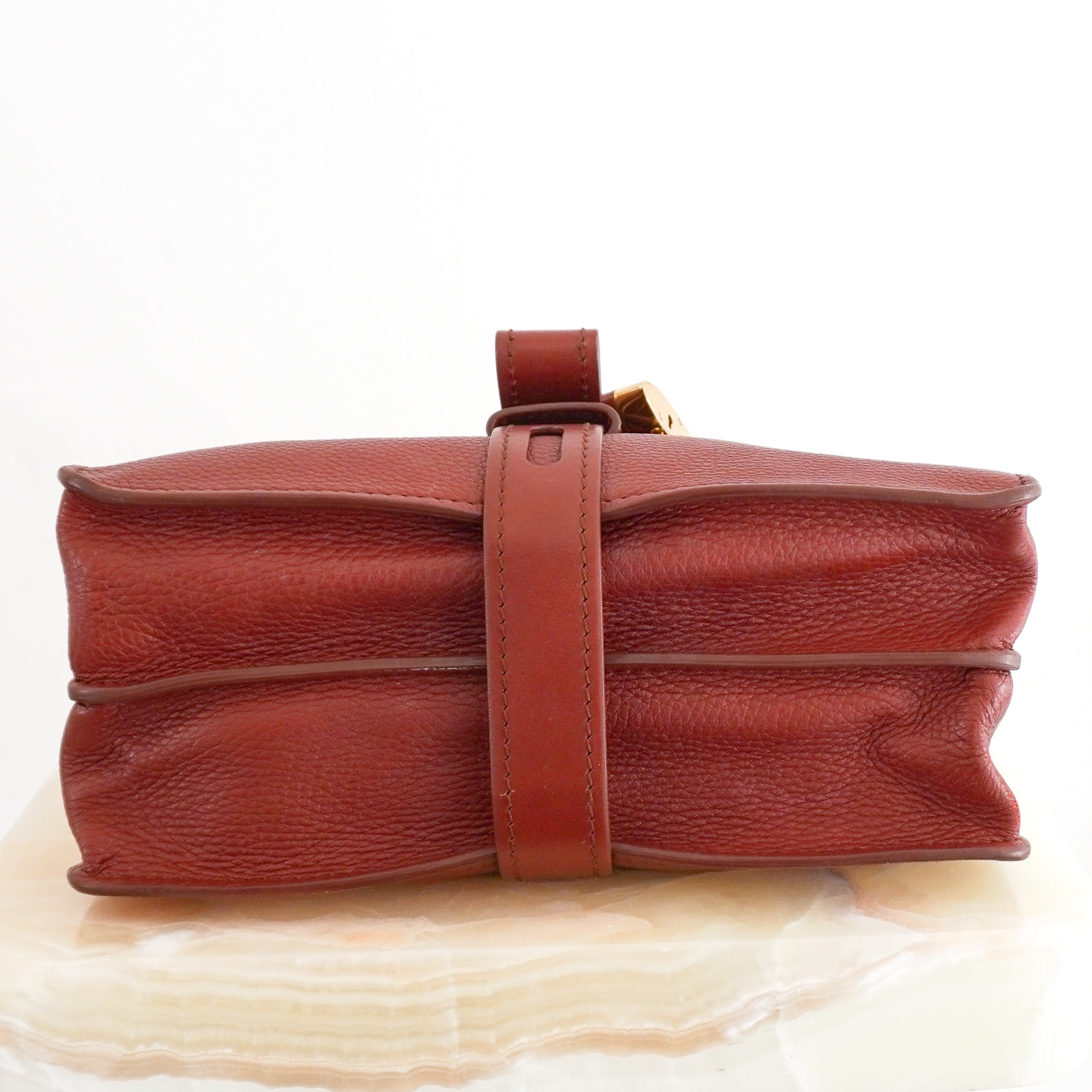 Chloé Aby Medium Day Bag in Sepia Brown bottom photo chelsea london