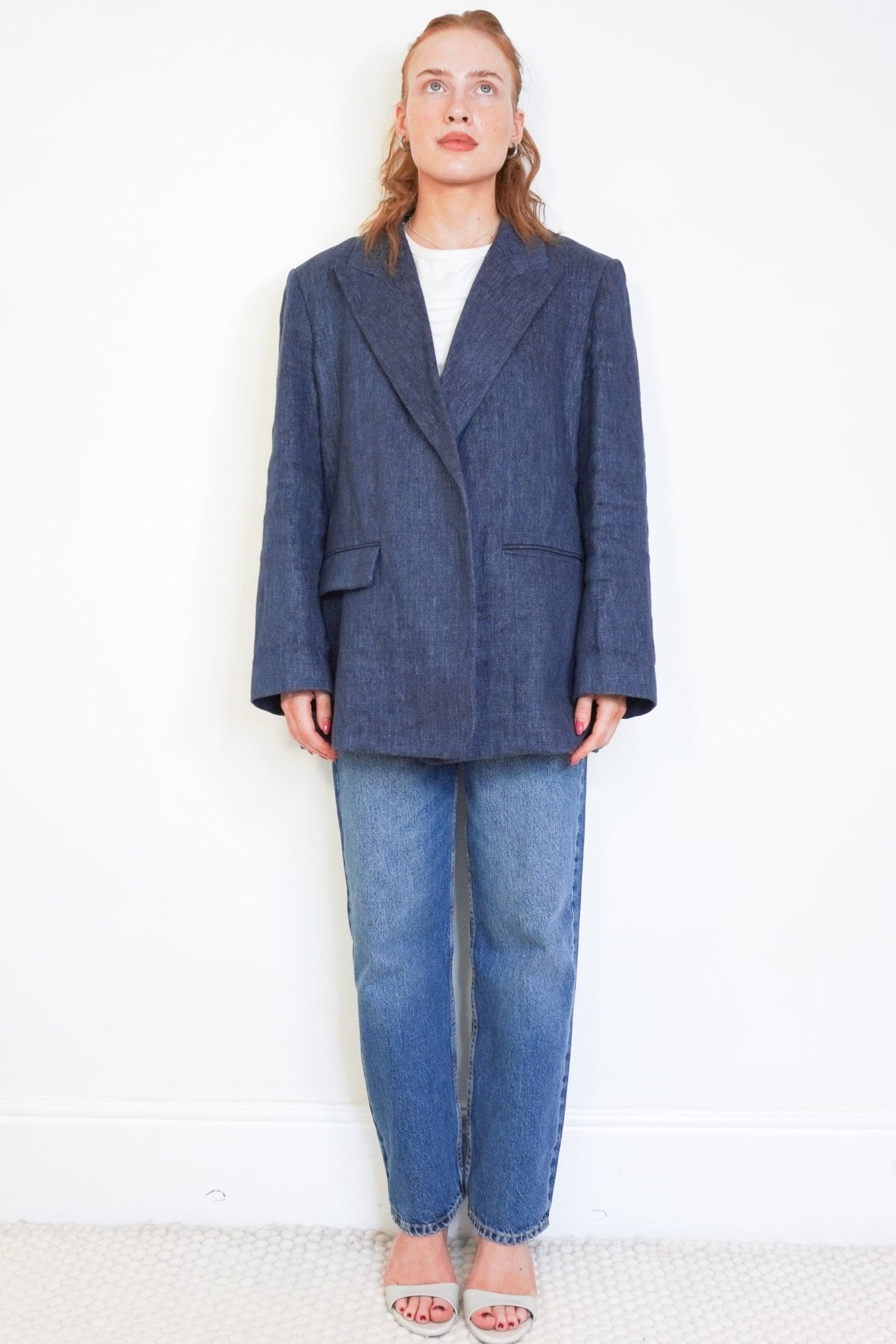 Chloé Deep Ocean Linen Blazer (RRP £1500) | Authentic Preloved - Reloved Again