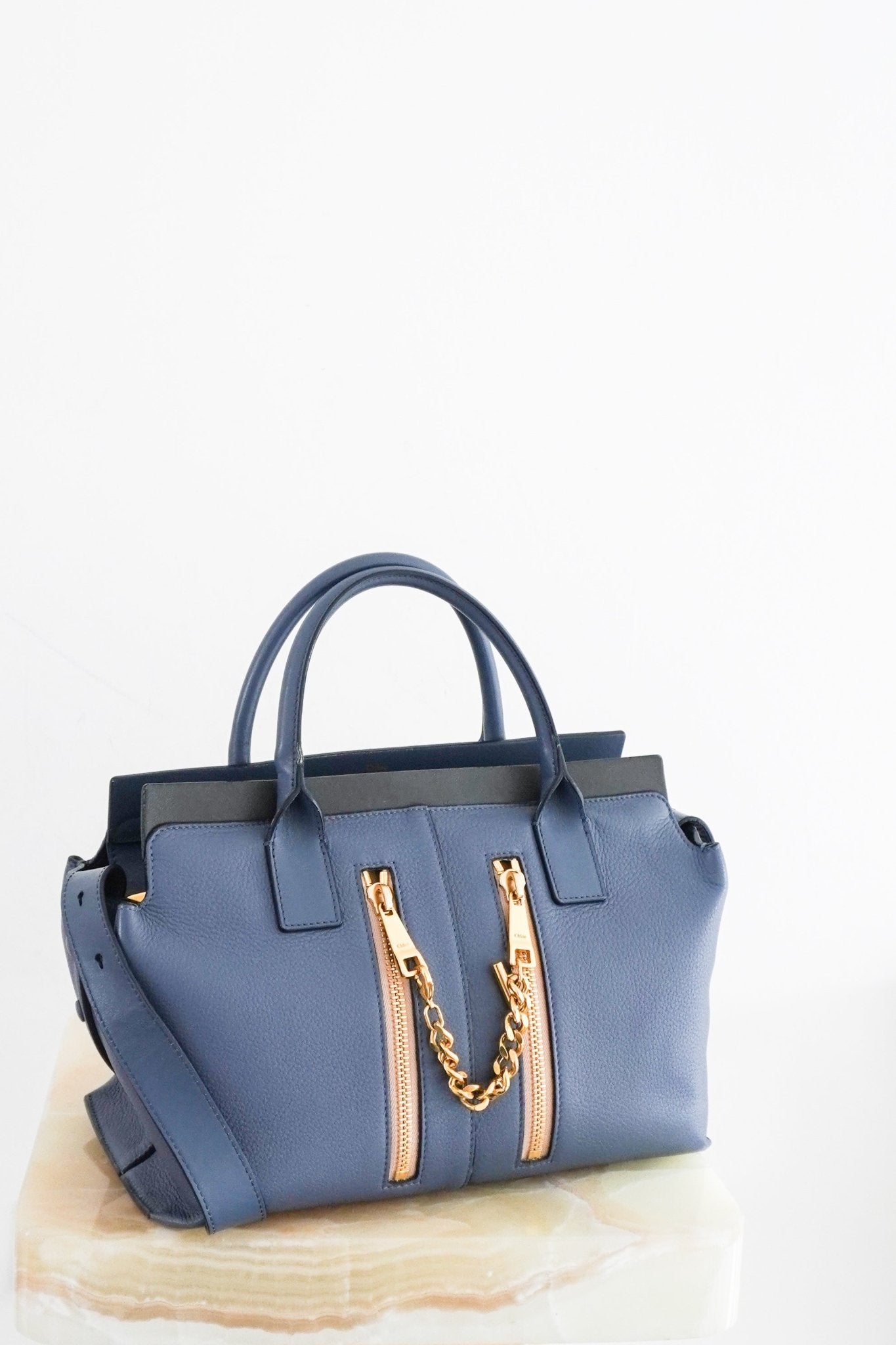 Chloe Blue Medium Cate Satchel RRP £1490 | Authentic Preloved - Reloved Again