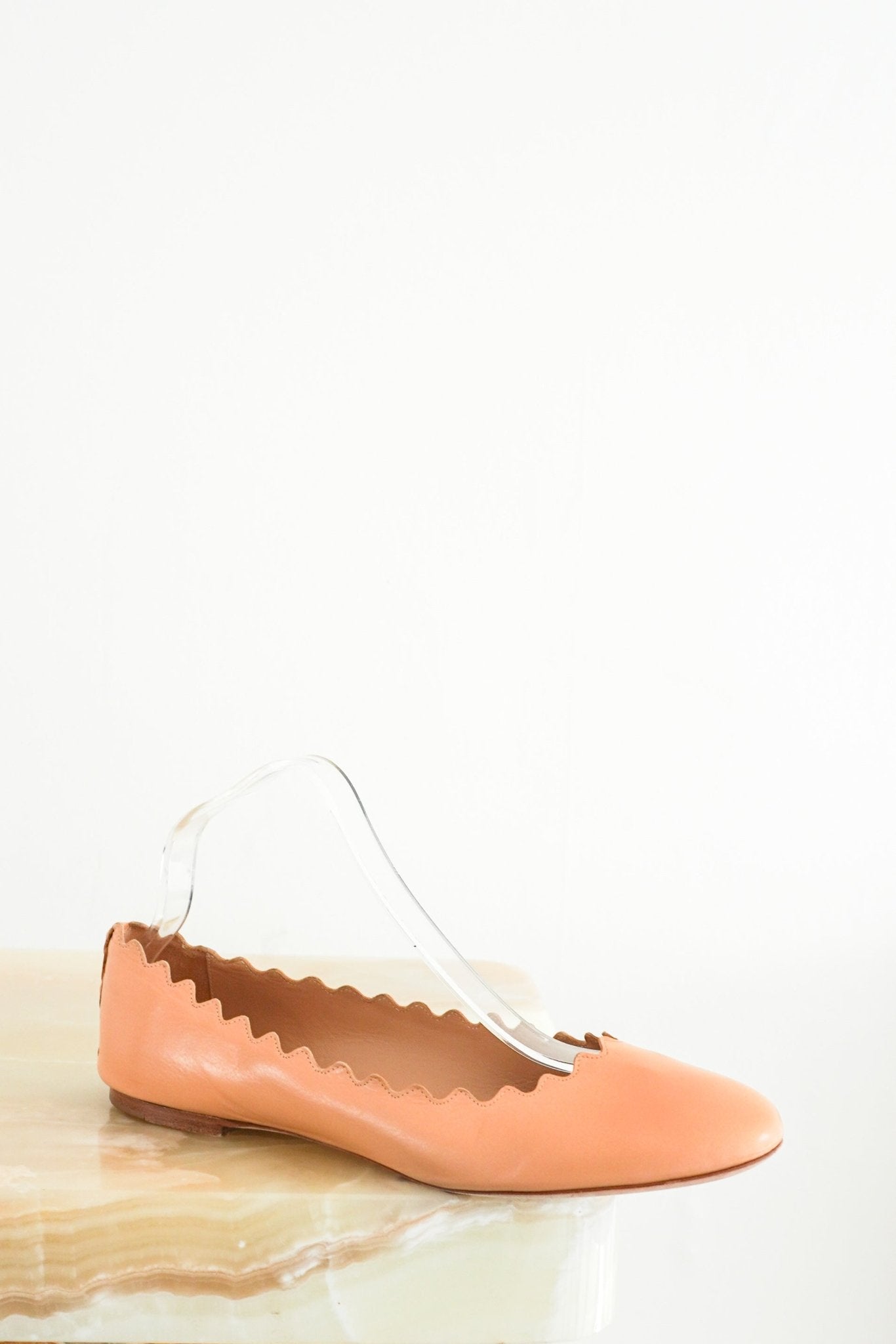 Chloe-Lauren-Scallop-Flats-in-Nude-front-picture-Chelsea-London
