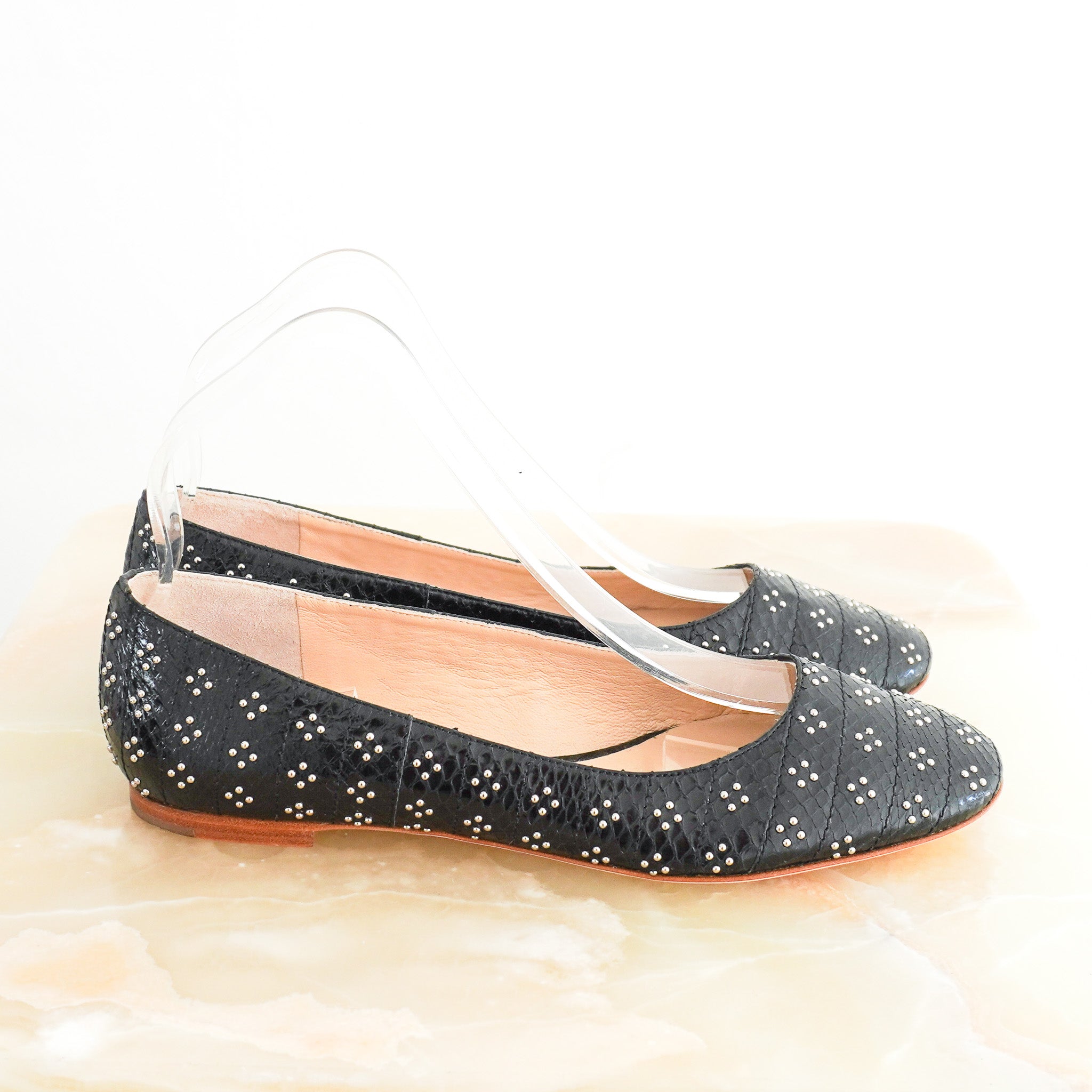 Chloe-Studded-Flats-in-Black-side-picture