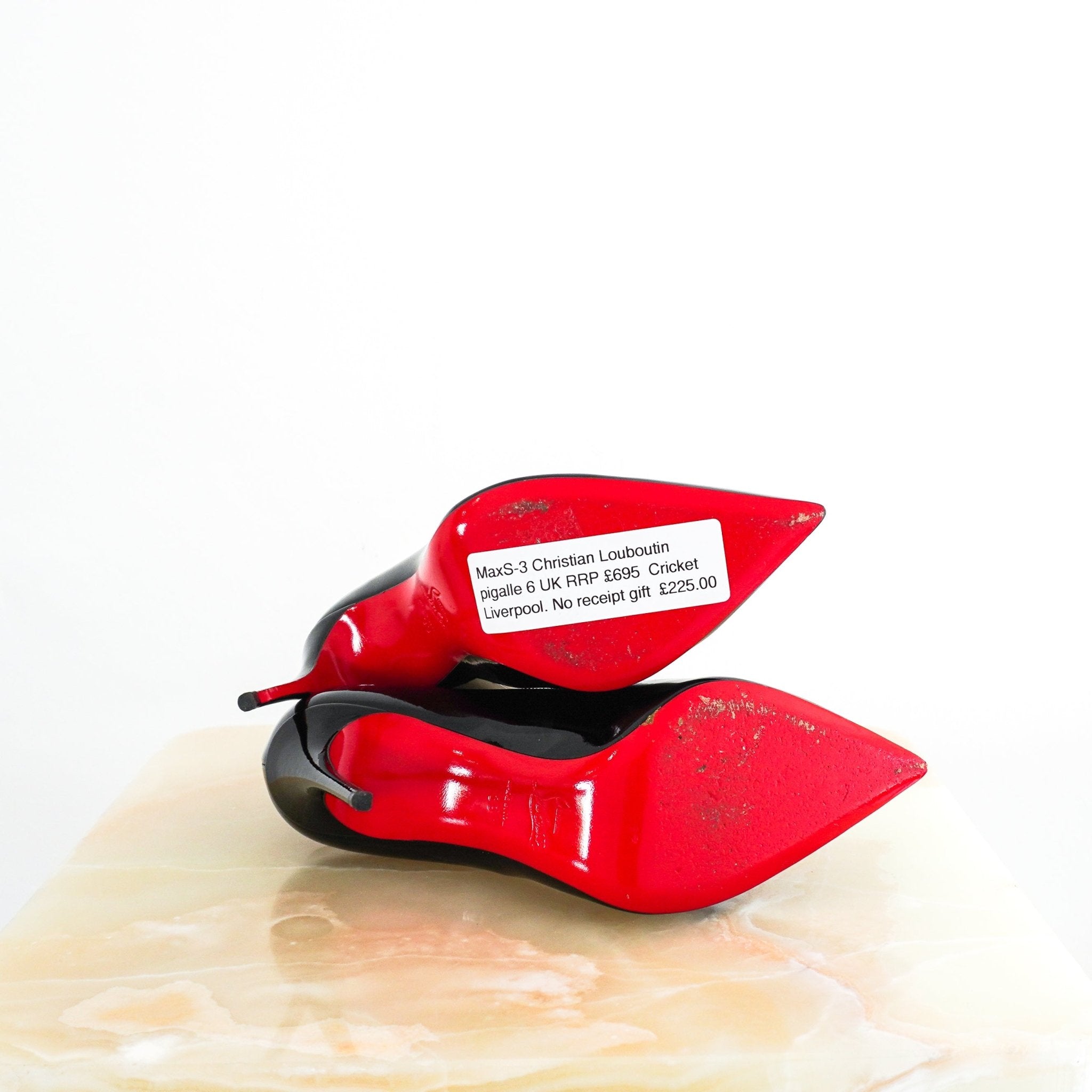 Christian Louboutin Black Pigalle Patent Heels RRP £695 | Authentic Preloved - Reloved Again