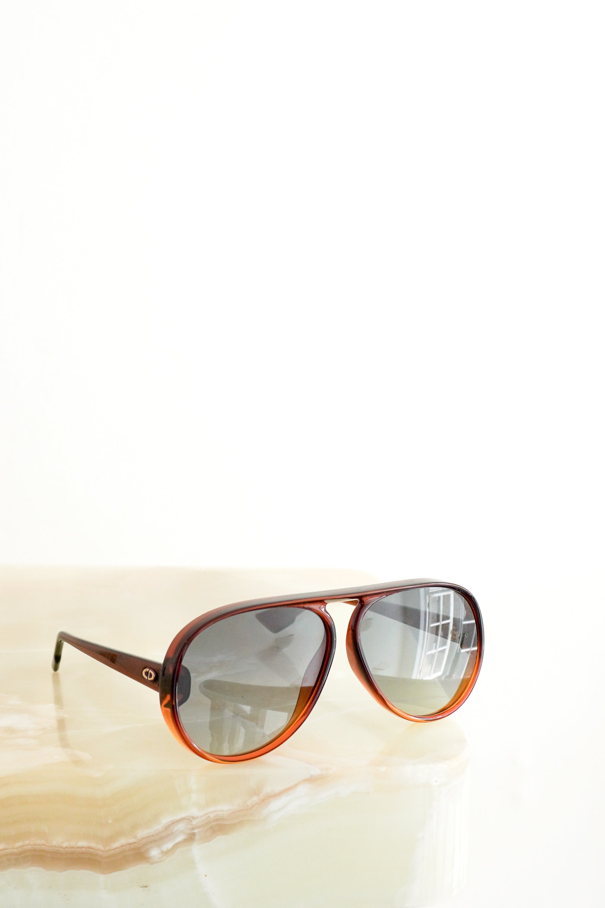 Christian Dior 12/S1 Aviator Sunglasses in Brown Crystal (12/JI) front photo chelsea london